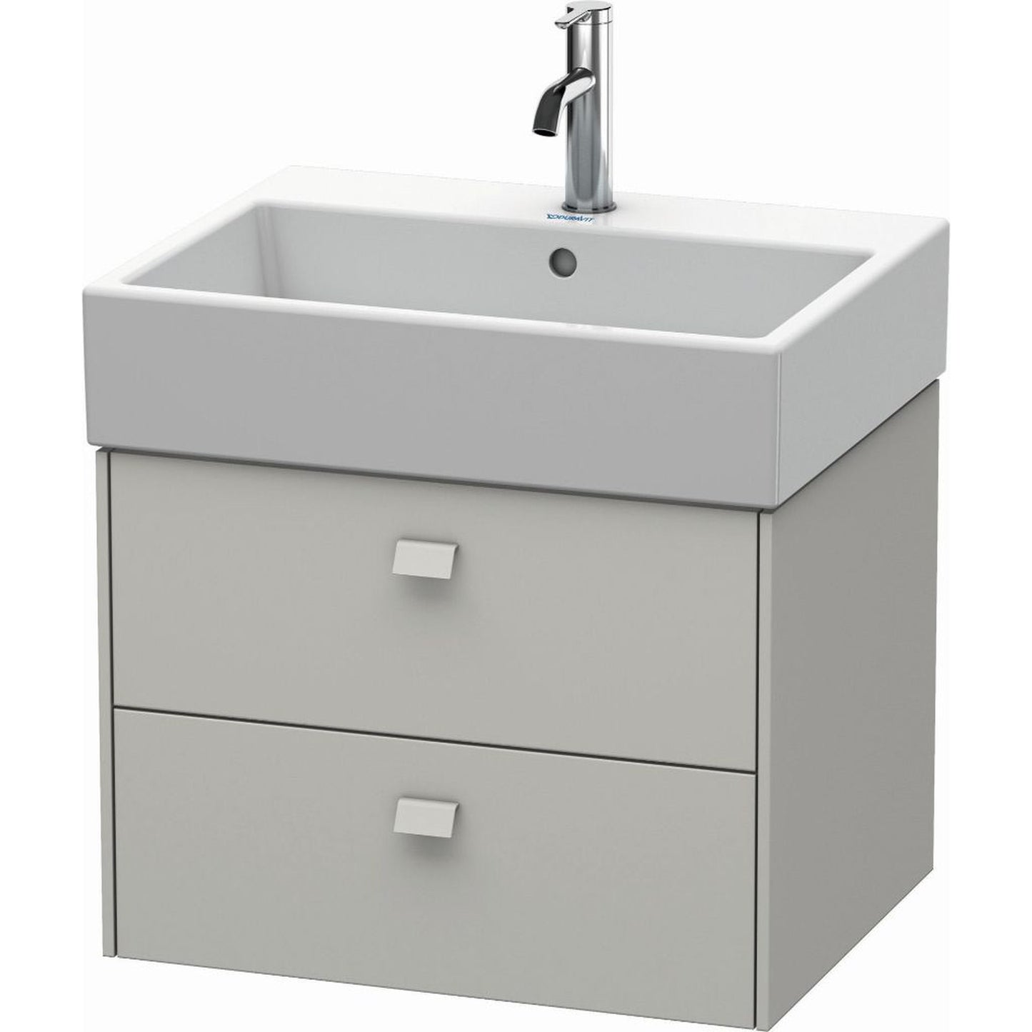 Duravit Brioso 23" x 17" x 18" Two Drawer Wall-Mount Vanity Unit in Concrete Grey Matt