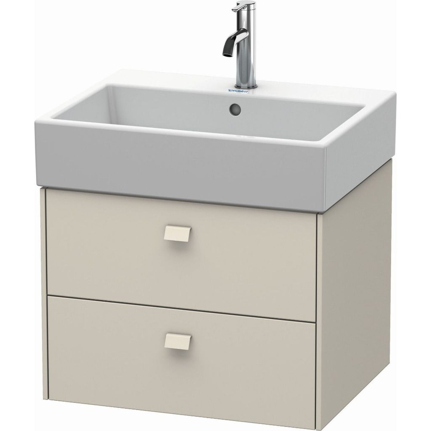 Duravit Brioso 23" x 17" x 18" Two Drawer Wall-Mount Vanity Unit in Taupe