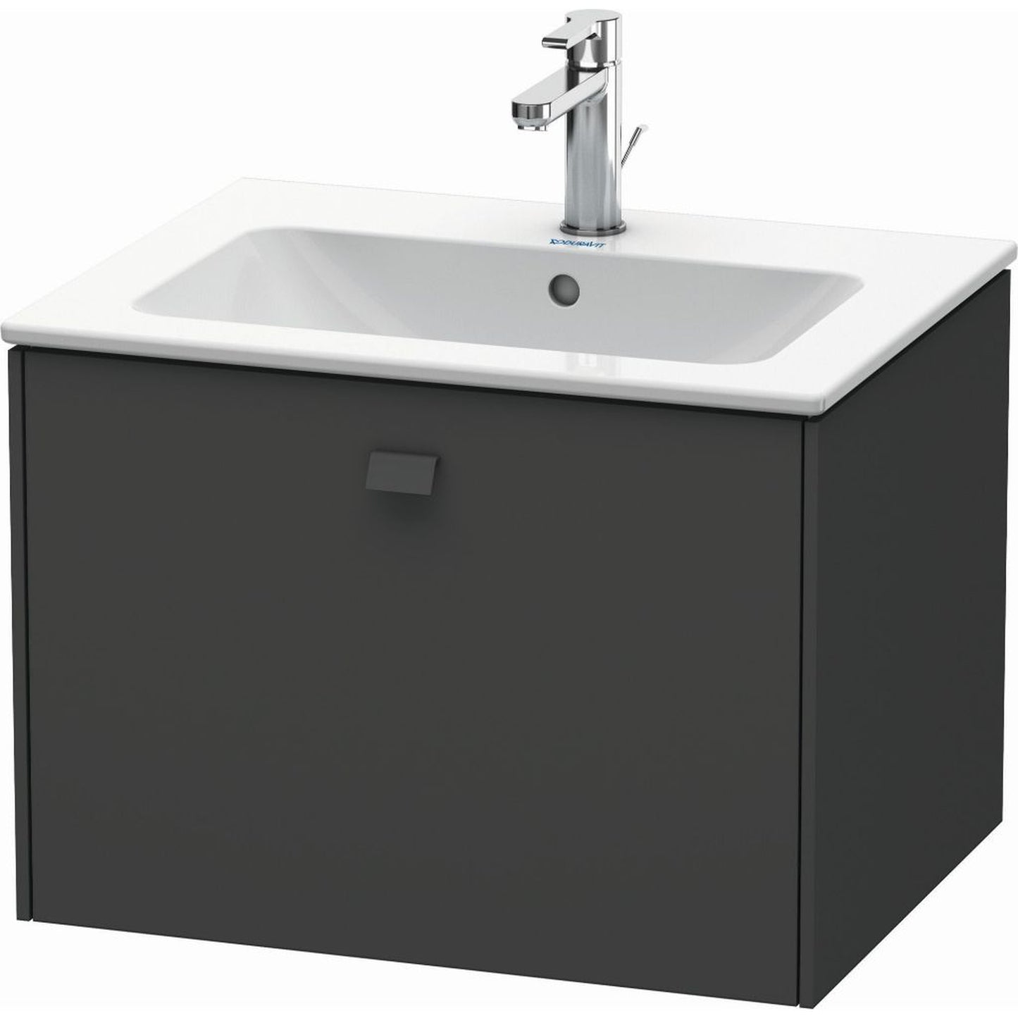 Duravit Brioso 24" x 17" x 19" One Drawer Wall-Mount Vanity Unit in Graphite Matt