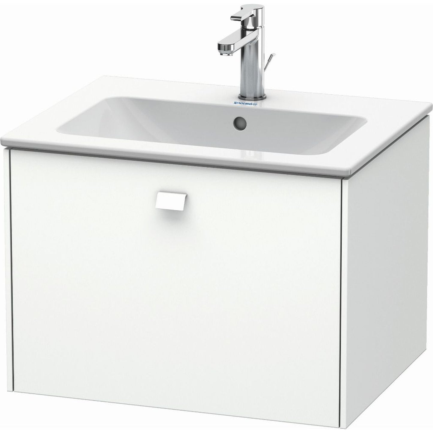 Duravit Brioso 24" x 17" x 19" One Drawer Wall-Mount Vanity Unit in White Matt
