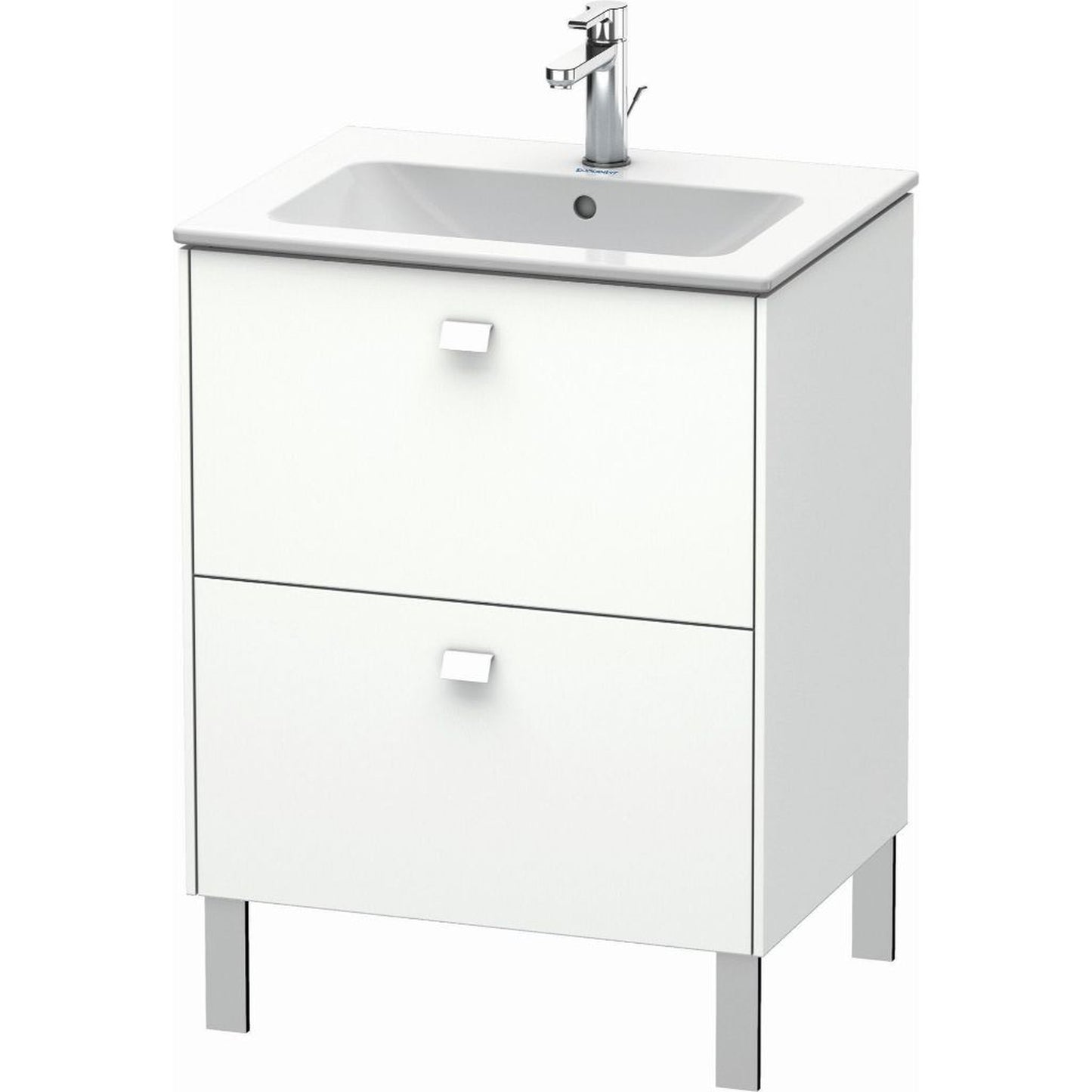 Duravit Brioso 24" x 27" x 19" Two Drawer Floor Standing Vanity Unit in White Matt