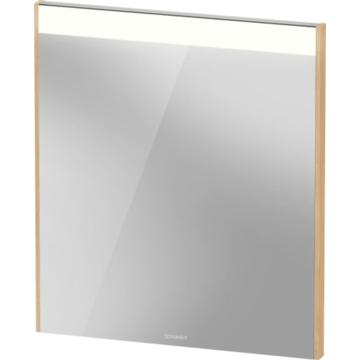 Duravit Brioso 24" x 28" x 1" Mirror With Lighting Natural Oak