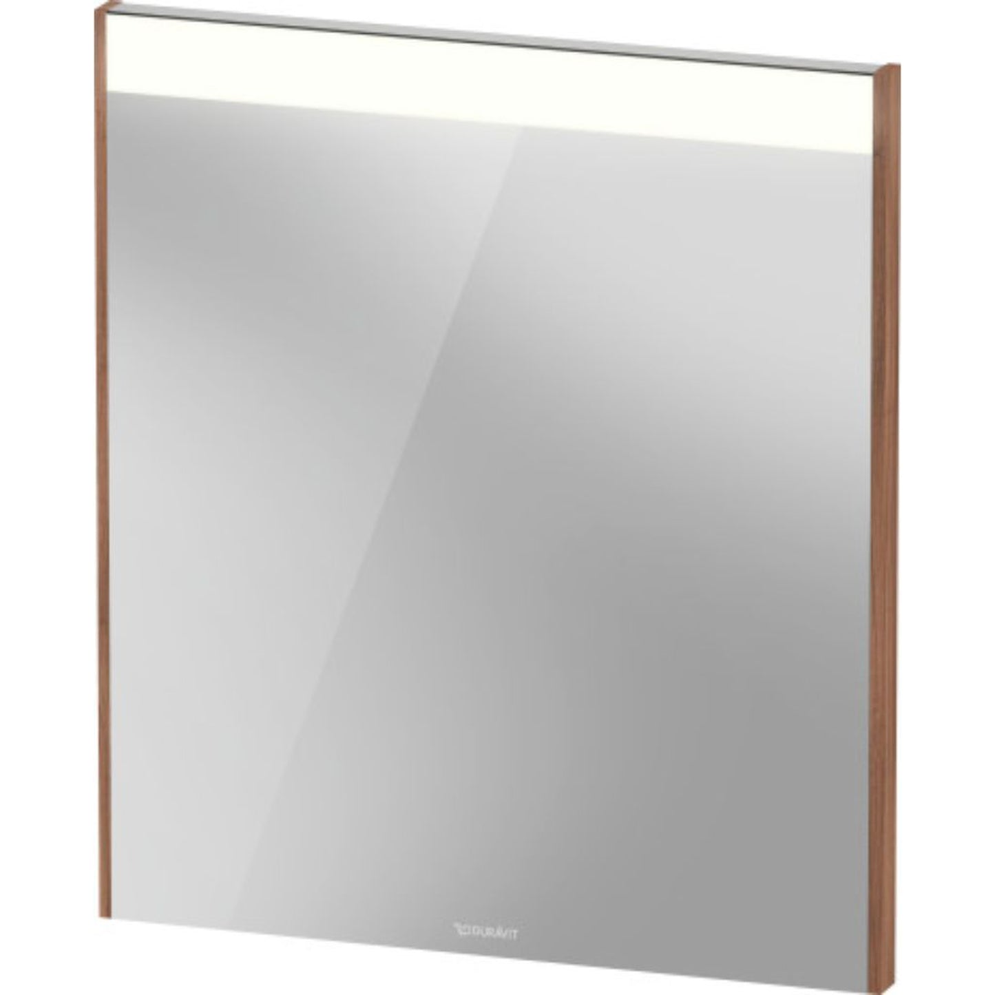 Duravit Brioso 24" x 28" x 1" Mirror With Lighting Natural Walnut