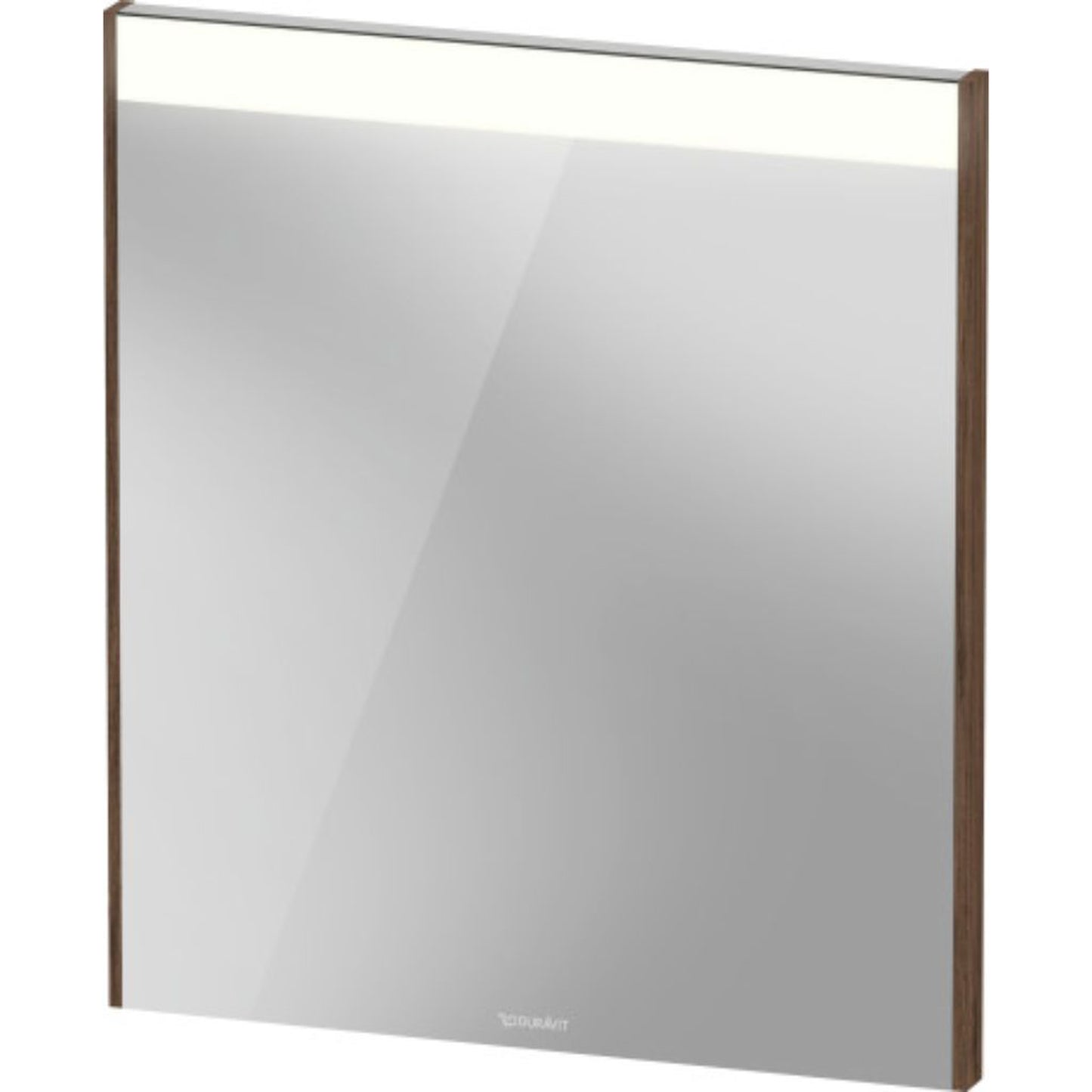 Duravit Brioso 24" x 28" x 1" Mirror With Lighting Walnut Dark