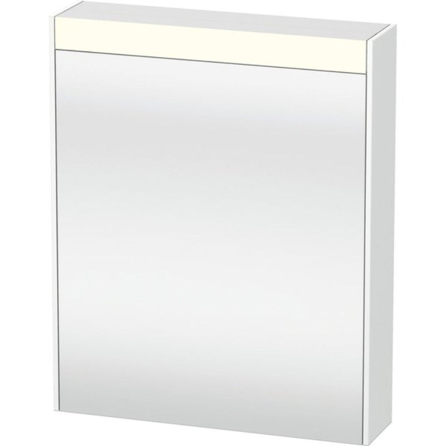 Duravit Brioso 24" x 30" x 6" Mirror With Left Hinge Cabinet and Lighting White Matt