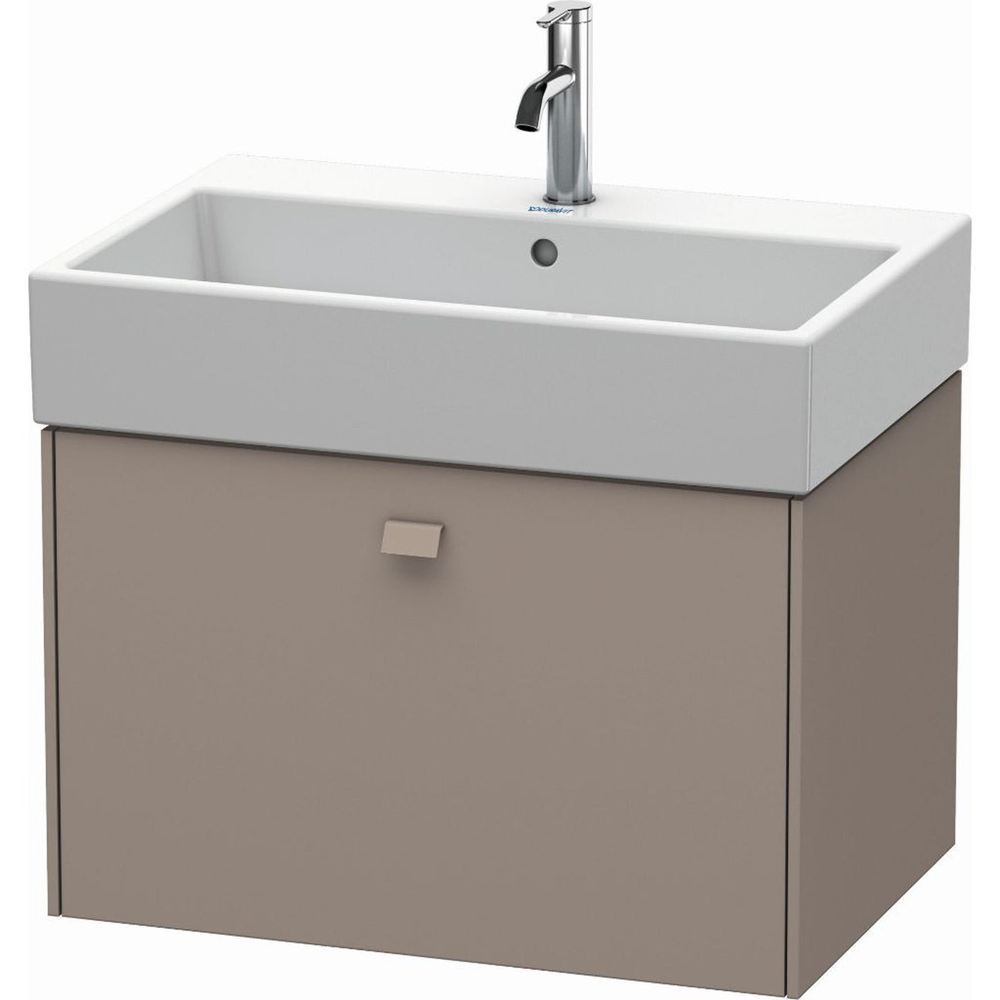 Duravit Brioso 27" x 17" x 18" One Drawer Wall-Mount Vanity Unit in Basalt Matt