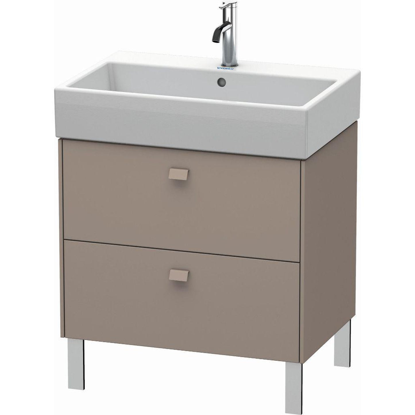 Duravit Brioso 27" x 22" x 18" Two Drawer Floor Standing Vanity Unit in Basalt Matt