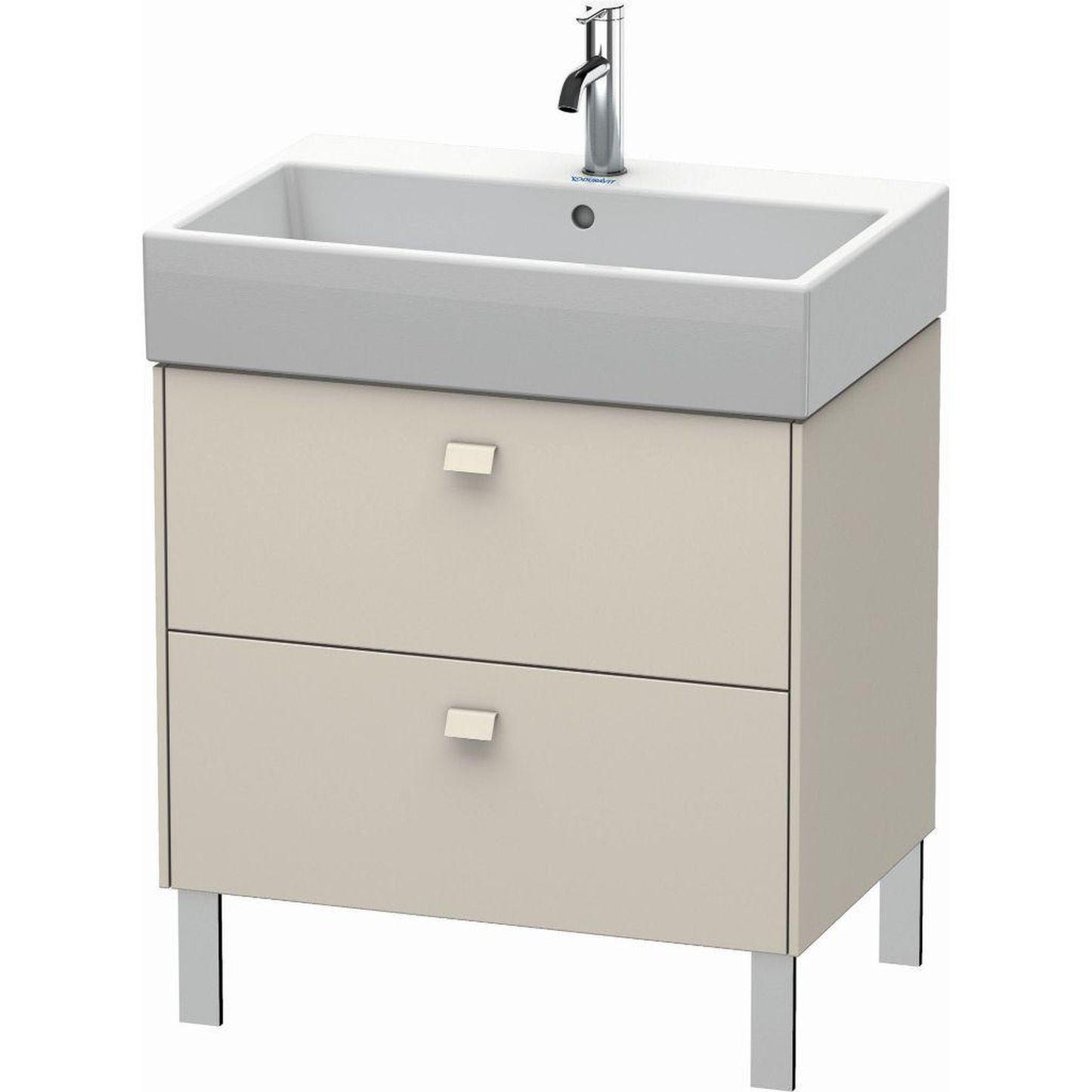 Duravit Brioso 27" x 22" x 18" Two Drawer Floor Standing Vanity Unit in Taupe