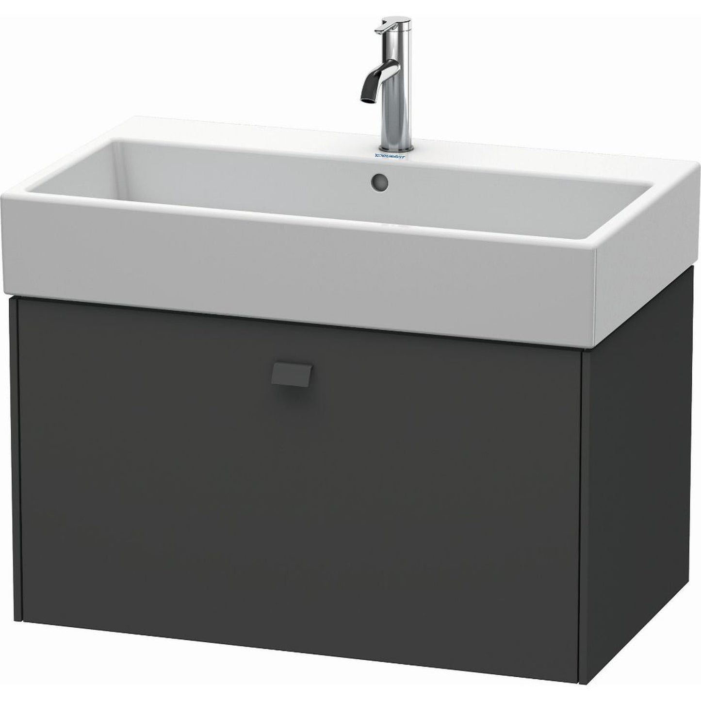 Duravit Brioso 31" x 17" x 18" One Drawer Wall-Mount Vanity Unit in Graphite Matt