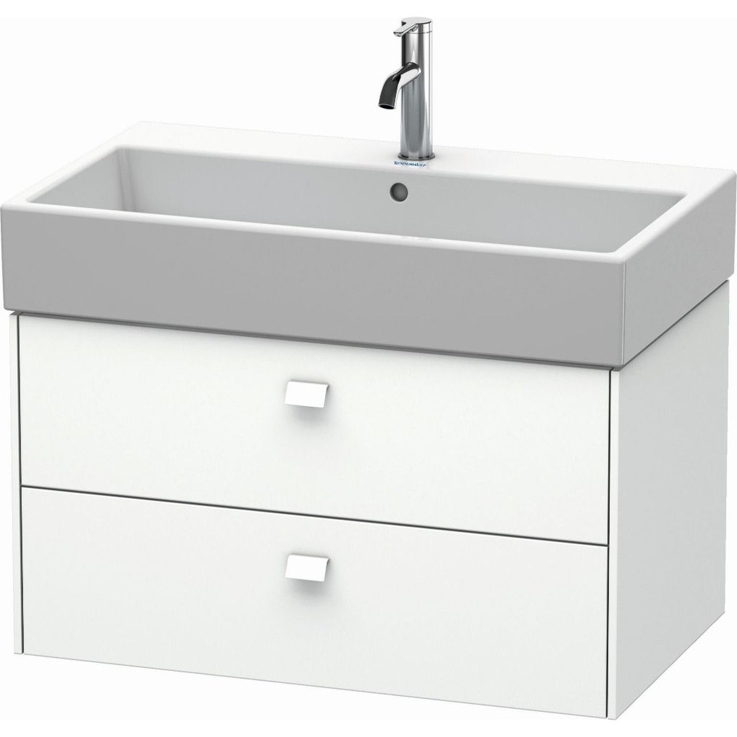 Duravit Brioso 31" x 17" x 18" Two Drawer Wall-Mount Vanity Unit in White Matt
