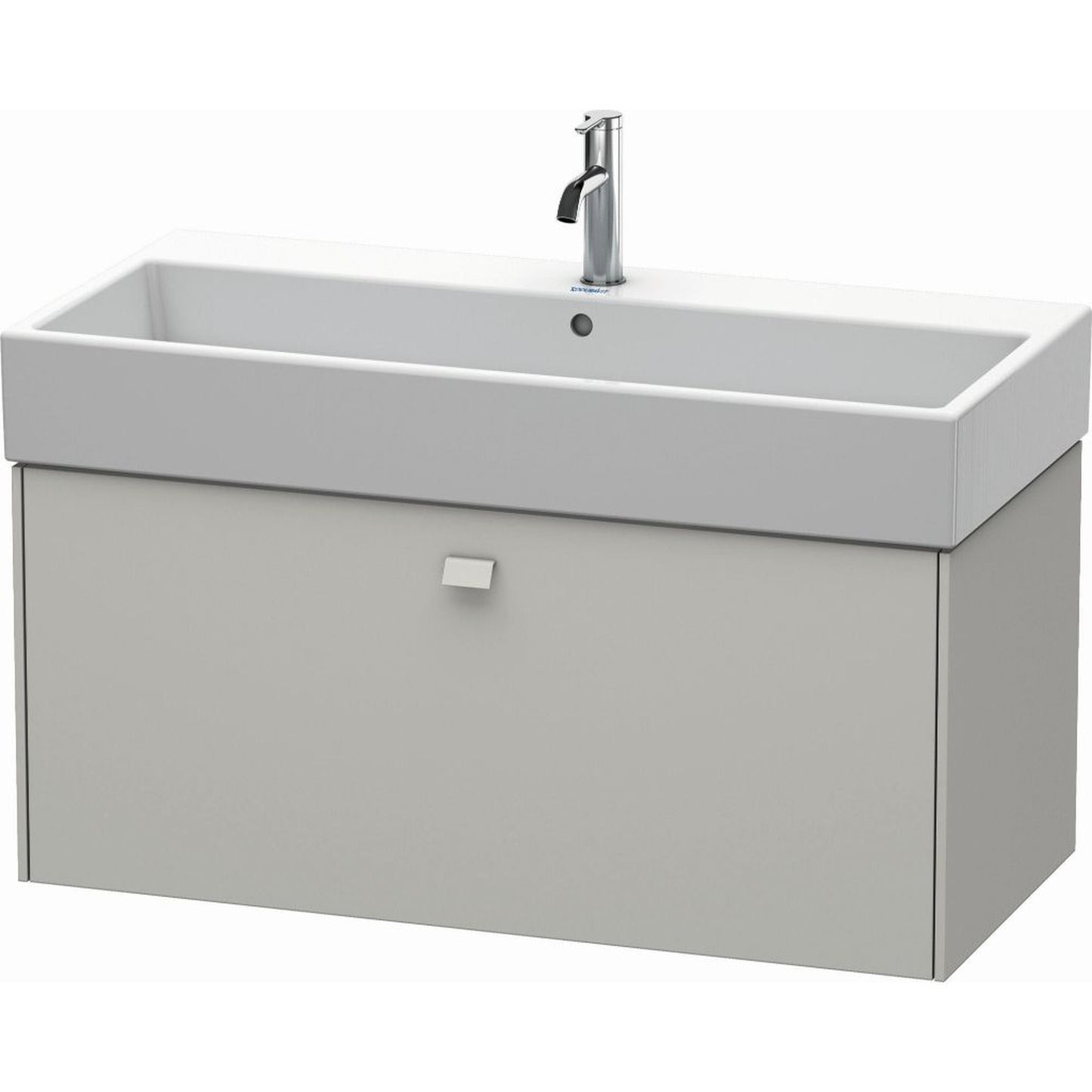 Duravit Brioso 39" x 17" x 18" One Drawer Wall-Mount Vanity Unit in Concrete Grey Matt