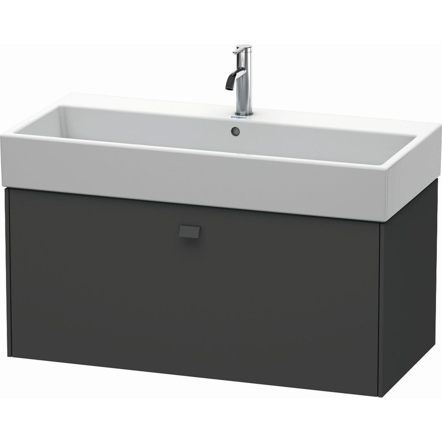 Duravit Brioso 39" x 17" x 18" One Drawer Wall-Mount Vanity Unit in Graphite Matt