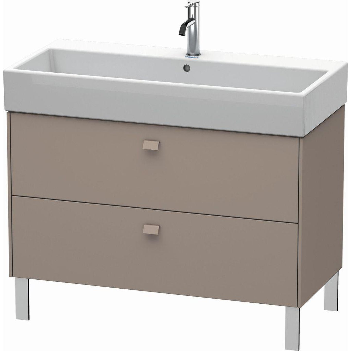 Duravit Brioso 39" x 22" x 18" Two Drawer Floor Standing Vanity Unit in Basalt Matt