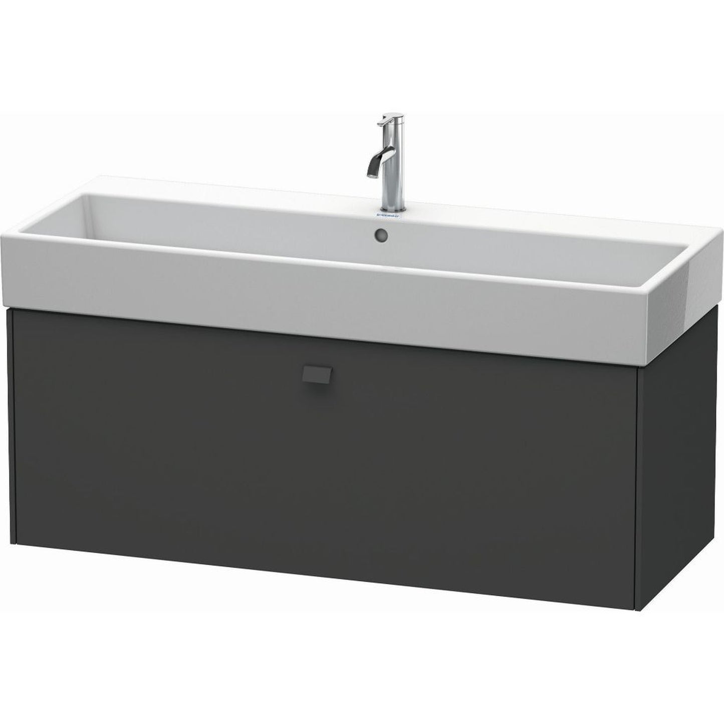 Duravit Brioso 47" x 17" x 18" One Drawer Wall-Mount Vanity Unit in Graphite Matt