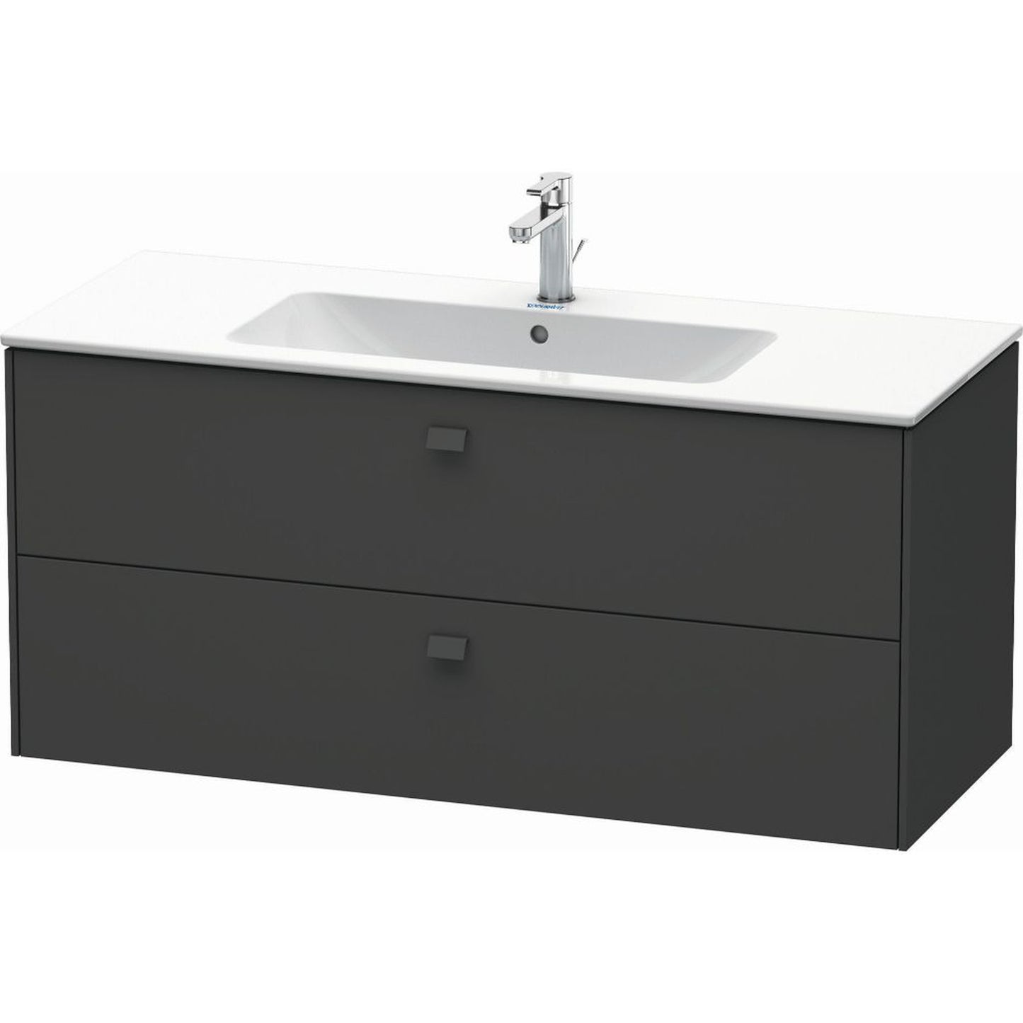Duravit Brioso 48" x 22" x 19" Two Drawer Wall-Mount Vanity Unit in Graphite Matt