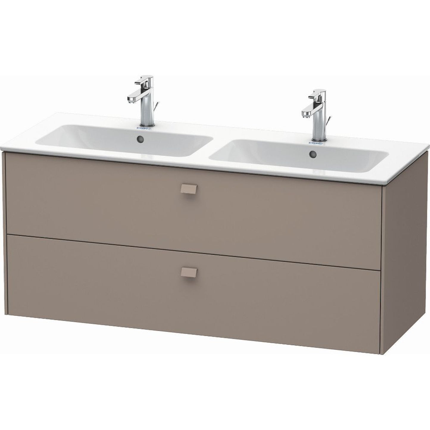 Duravit Brioso 51" x 22" x 19" Two Drawer Wall-Mount Vanity Unit in Basalt Matt