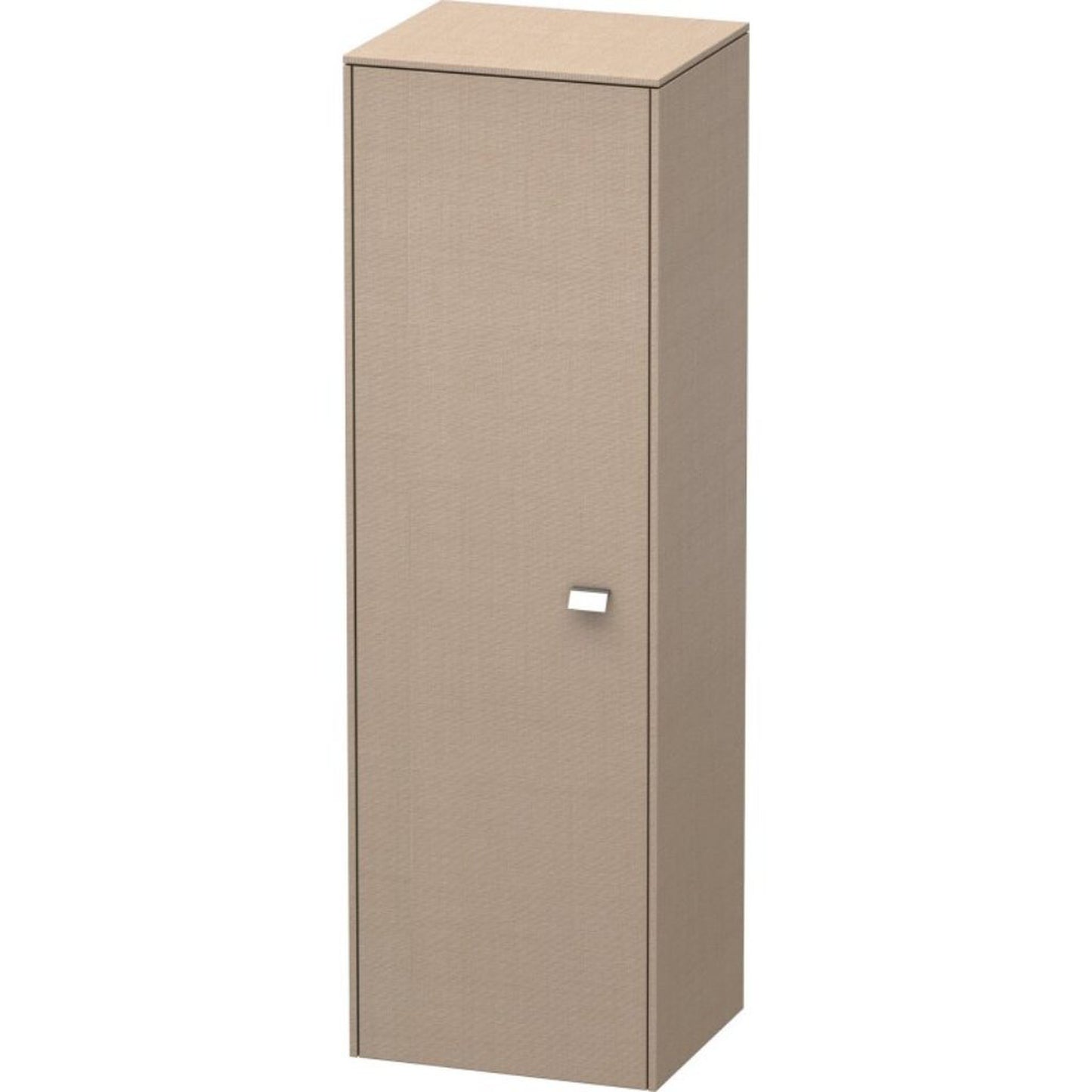 Duravit Brioso BR1310 17" x 52" x 14" Semi Tall Cabinet With Left Door in Linen and Chrome Handle
