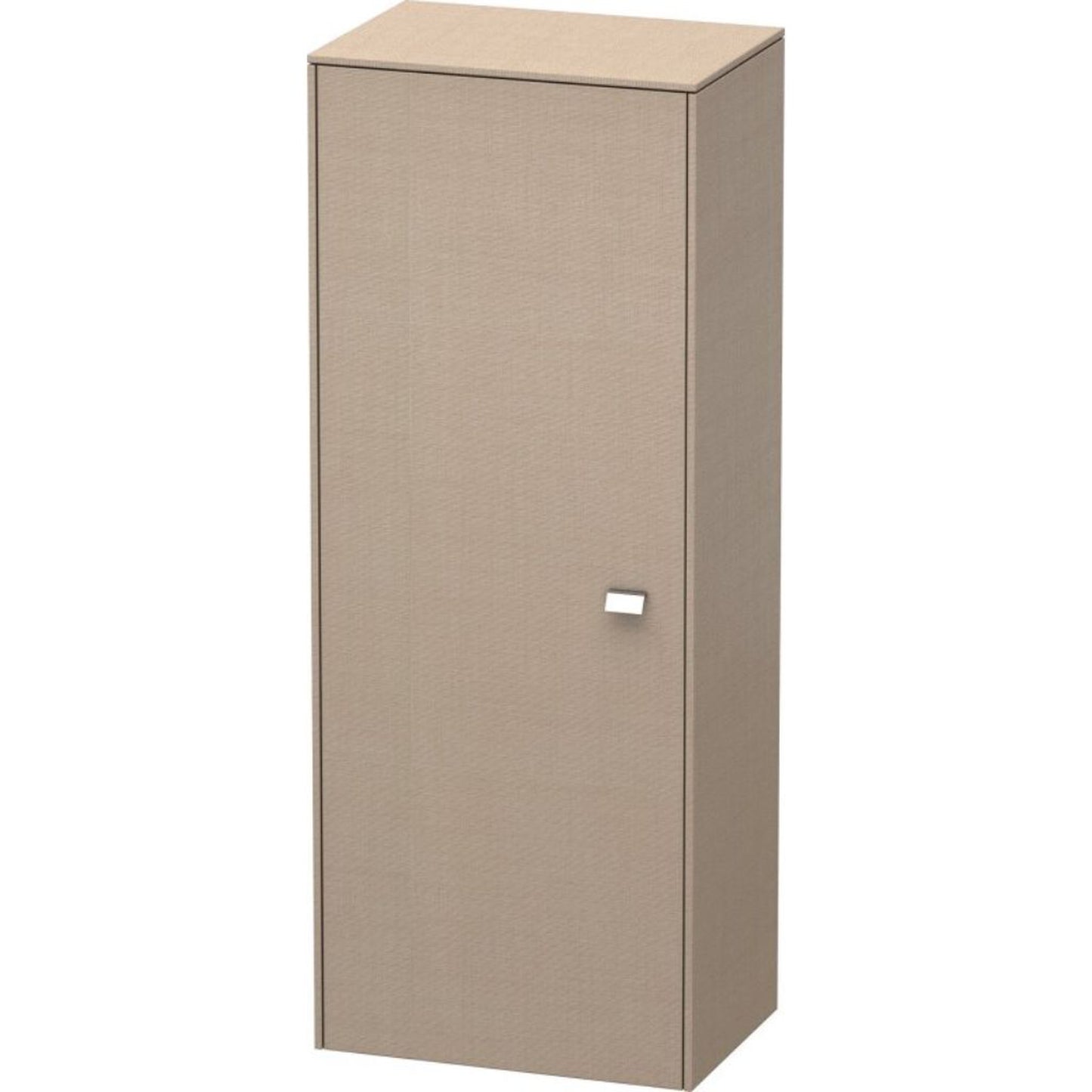 Duravit Brioso BR1311 20" x 52" x 14" Semi Tall Cabinet With Left Door in Linen and Chrome Handle
