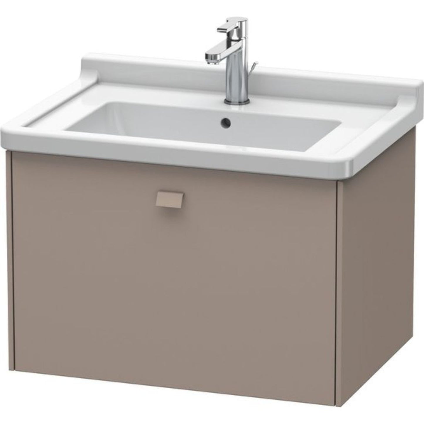 Duravit Brioso BR40410 26" x 18" x 18" One Drawer Wall-Mount Vanity Unit in Basalt Matt