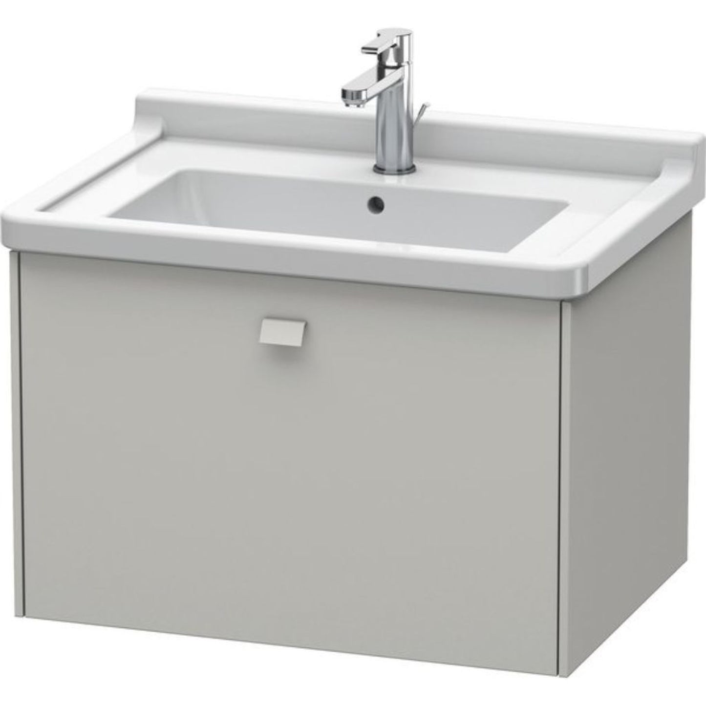 Duravit Brioso BR40410 26" x 18" x 18" One Drawer Wall-Mount Vanity Unit in Concrete Grey Matt