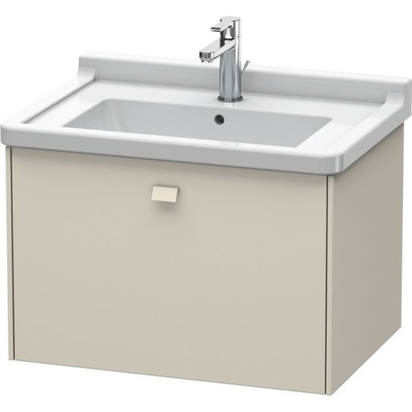 Duravit Brioso BR40410 26" x 18" x 18" One Drawer Wall-Mount Vanity Unit in Taupe