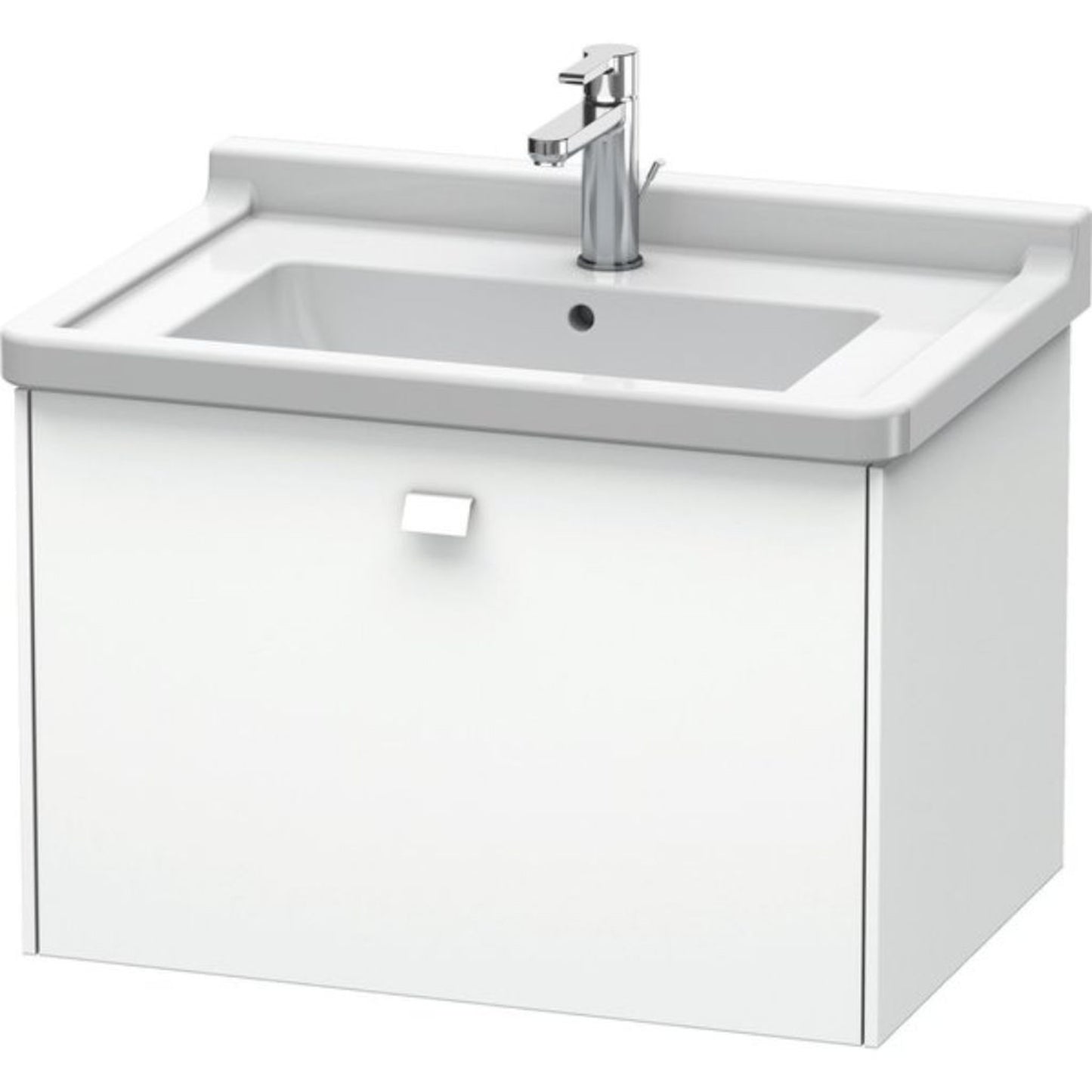 Duravit Brioso BR40410 26" x 18" x 18" One Drawer Wall-Mount Vanity Unit in White Matt