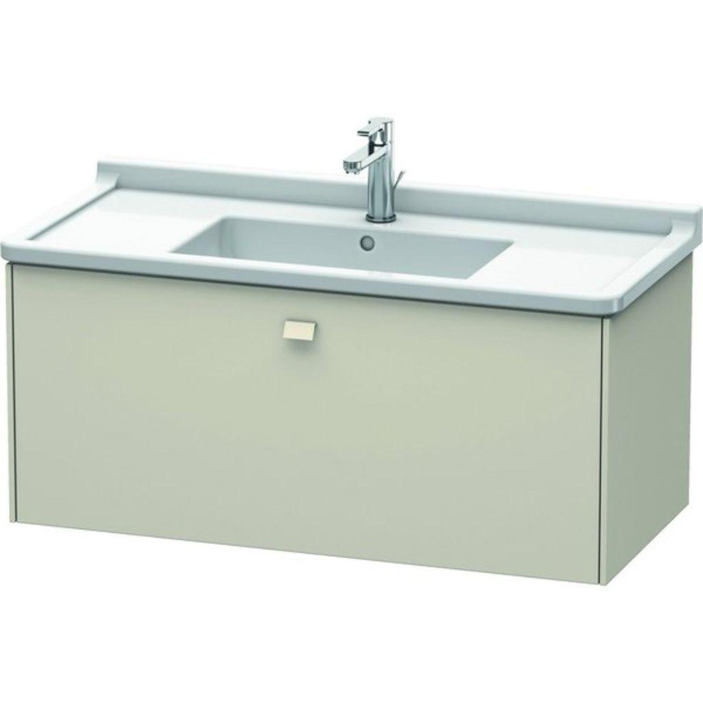 Duravit Brioso BR40430 40" x 18" x 18" One Drawer Wall-Mount Vanity Unit in Taupe