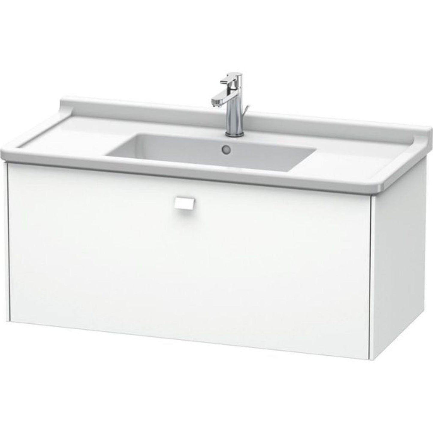 Duravit Brioso BR40430 40" x 18" x 18" One Drawer Wall-Mount Vanity Unit in White Matt