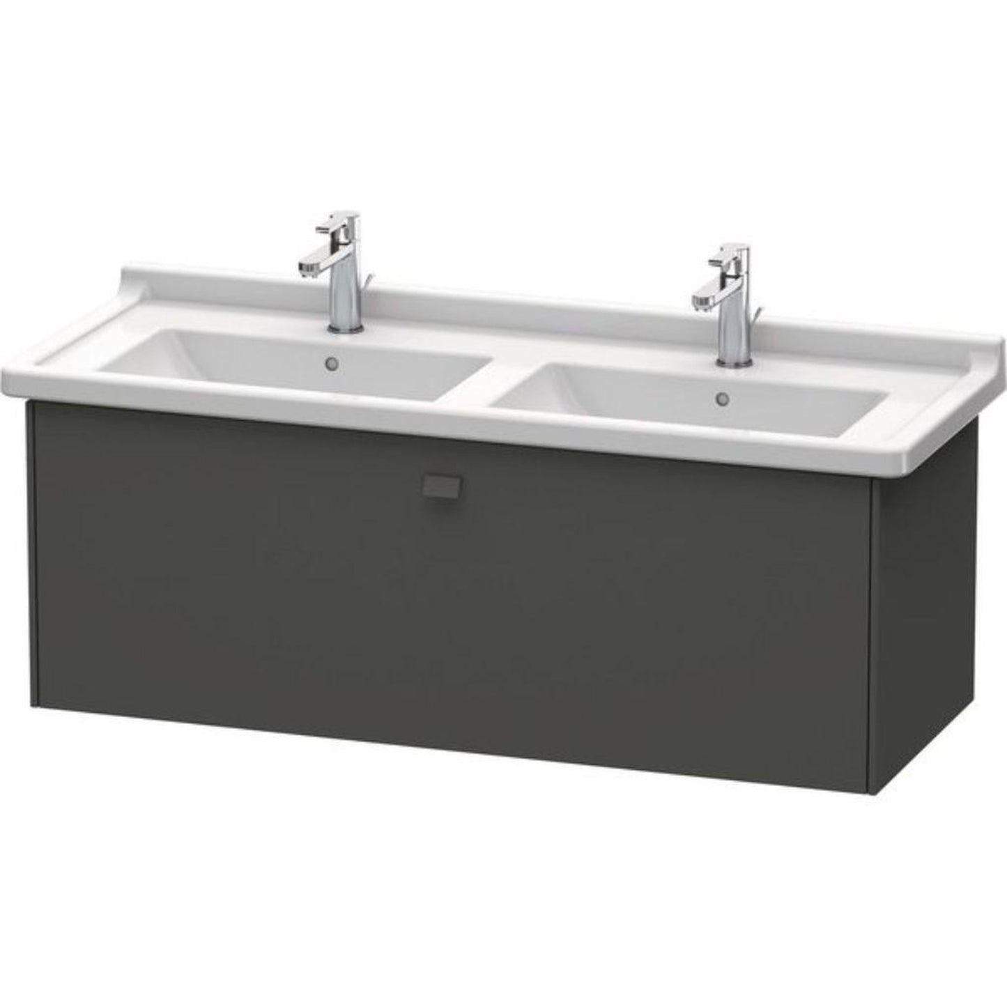 Duravit Brioso BR40440 48" x 18" x 18" One Drawer Wall-Mount Vanity Unit in Graphite Matt