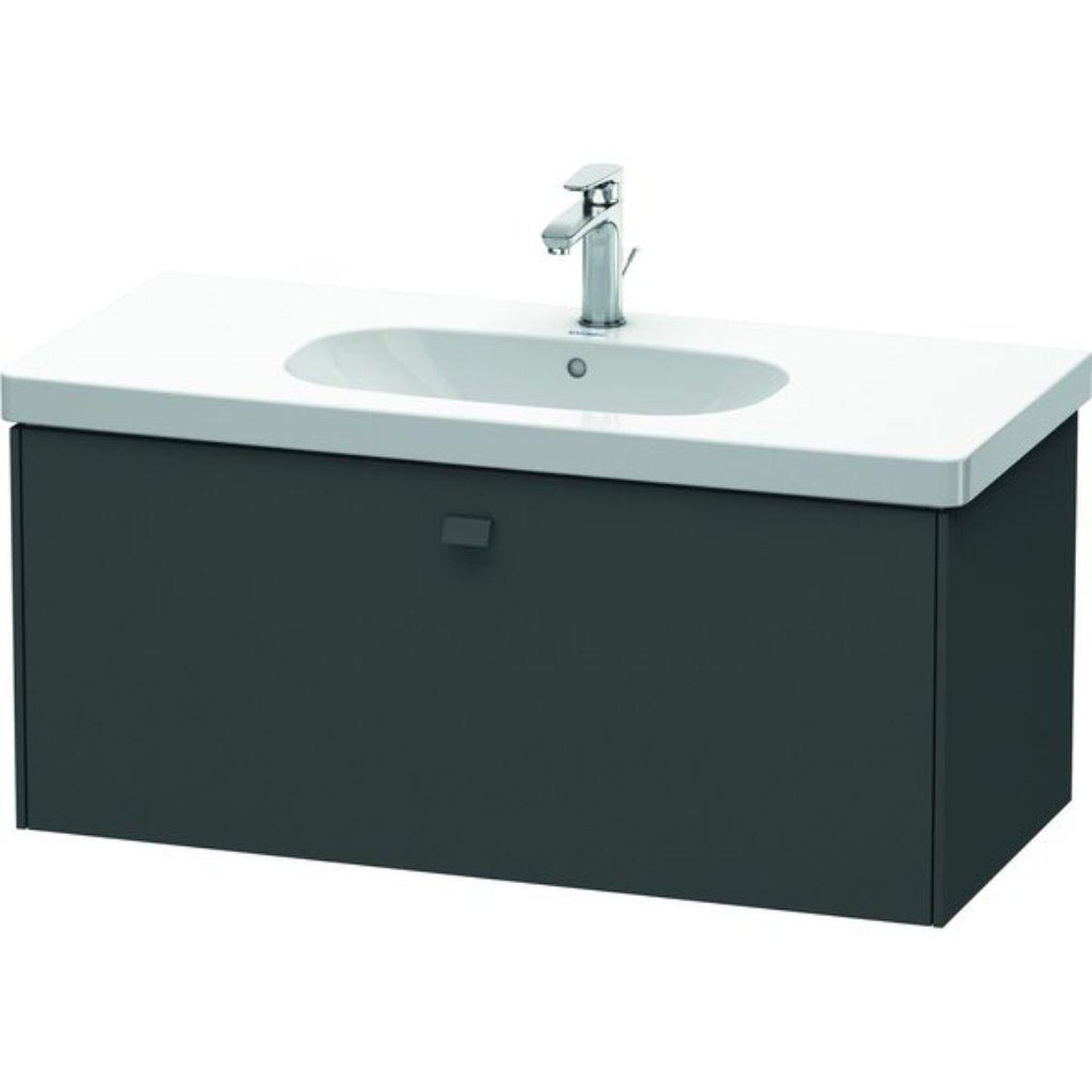 Duravit Brioso BR40470 40" x 18" x 18" One Drawer Wall-Mount Vanity Unit in Graphite Matt
