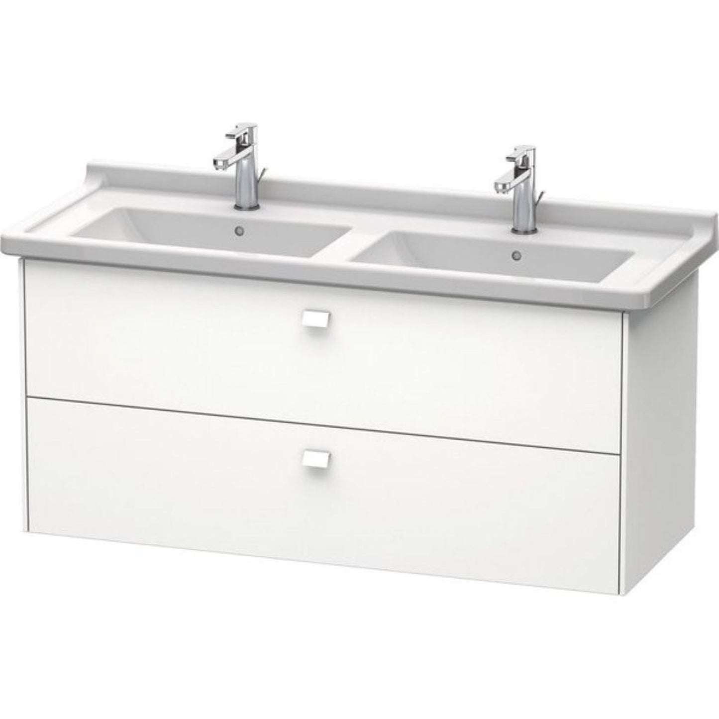 Duravit Brioso BR41440 48" x 22" x 18" Two Drawer Wall-Mount Vanity Unit in White Matt