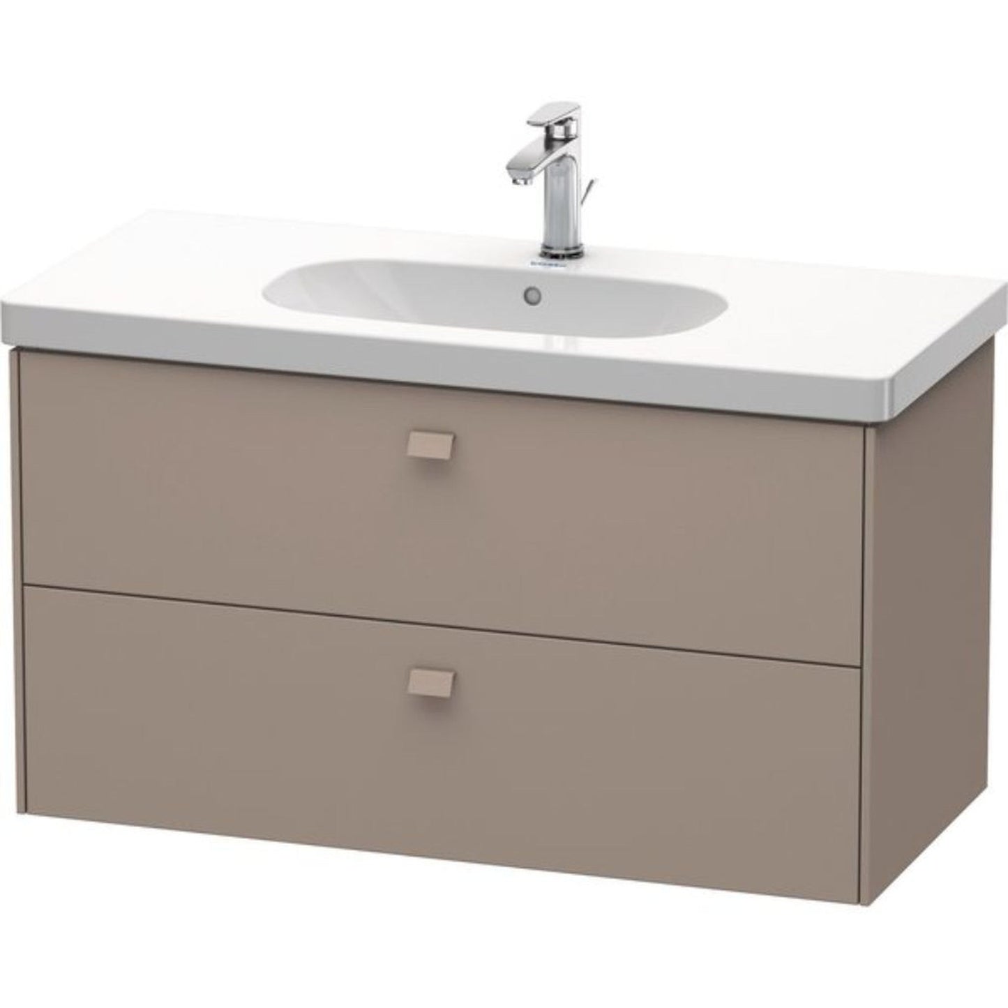 Duravit Brioso BR41470 40" x 22" x 18" Two Drawer Wall-Mount Vanity Unit in Basalt Matt