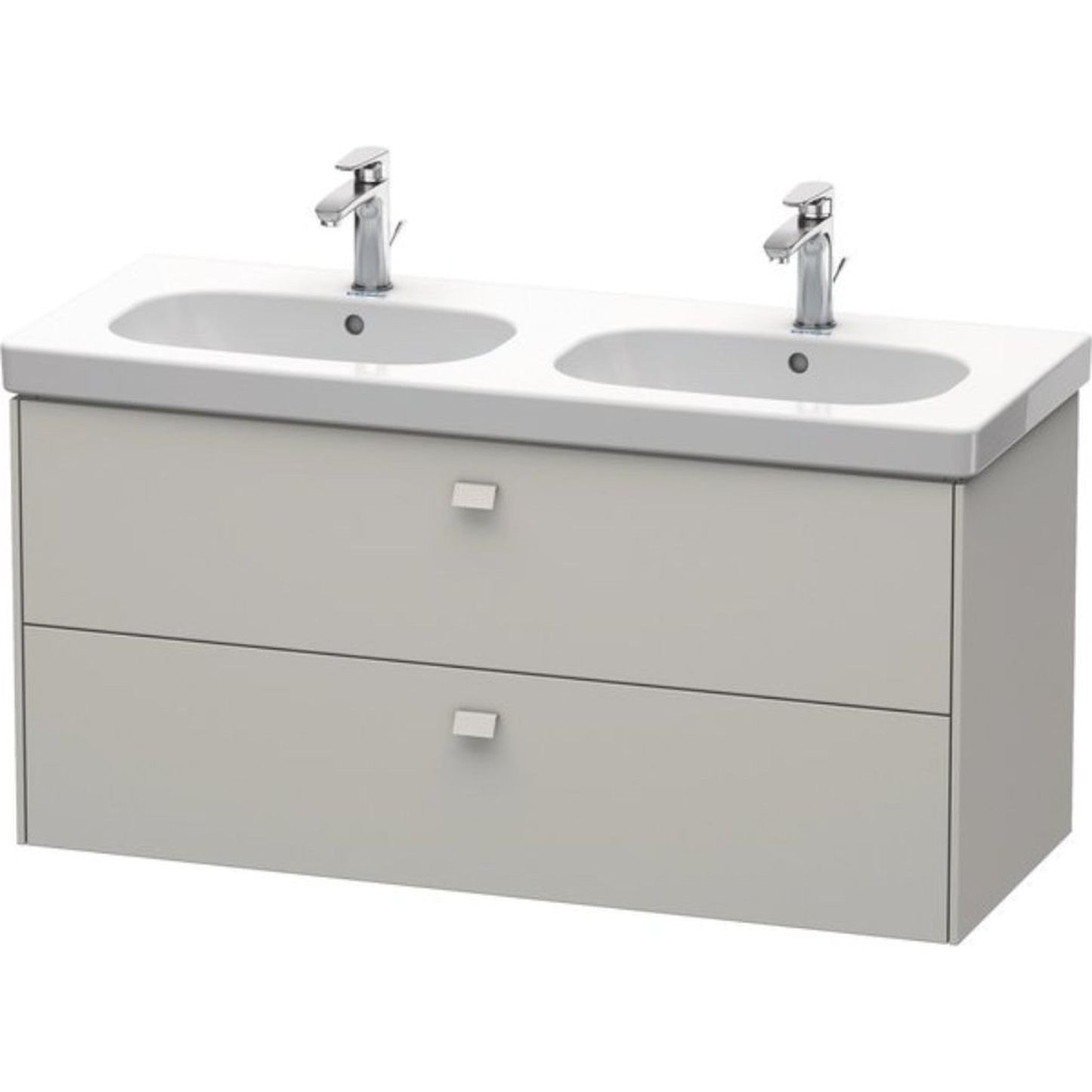 Duravit Brioso BR41480 46" x 22" x 18" Two Drawer Wall-Mount Vanity Unit in Concrete Grey Matt