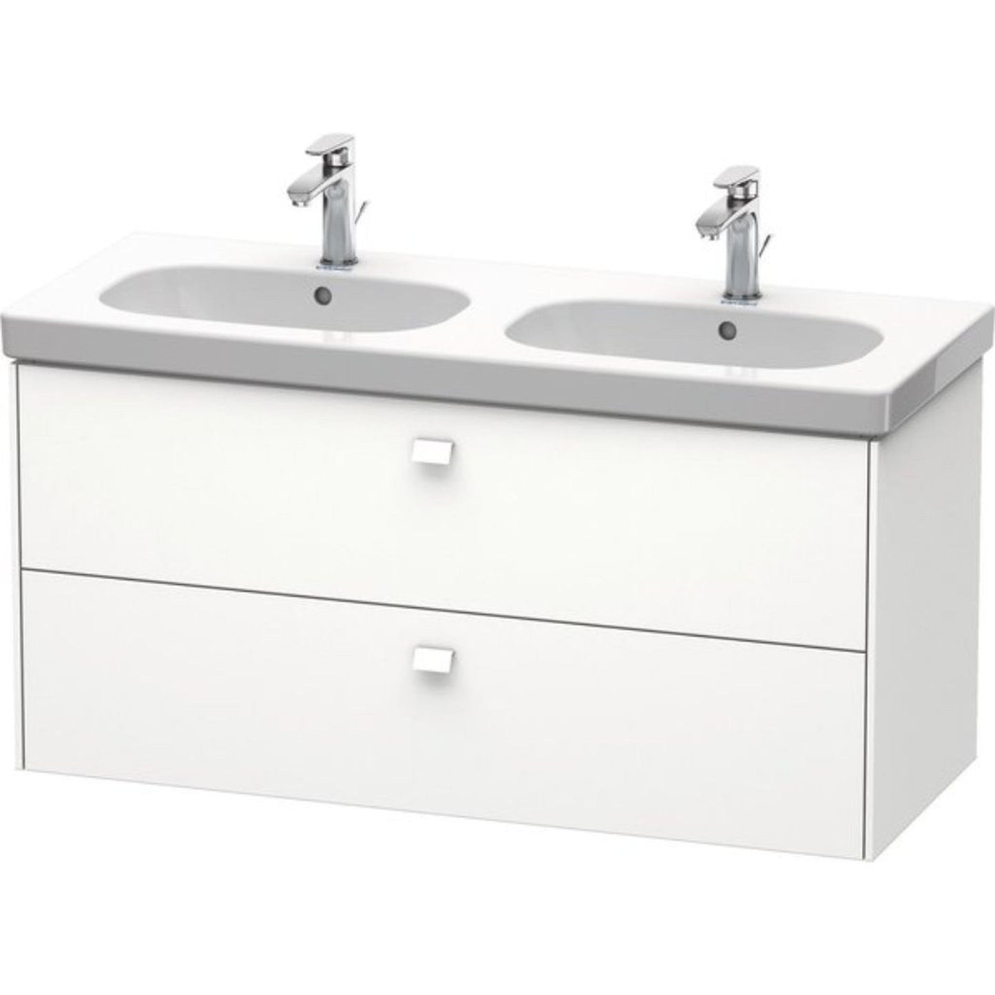 Duravit Brioso BR41480 46" x 22" x 18" Two Drawer Wall-Mount Vanity Unit in White Matt