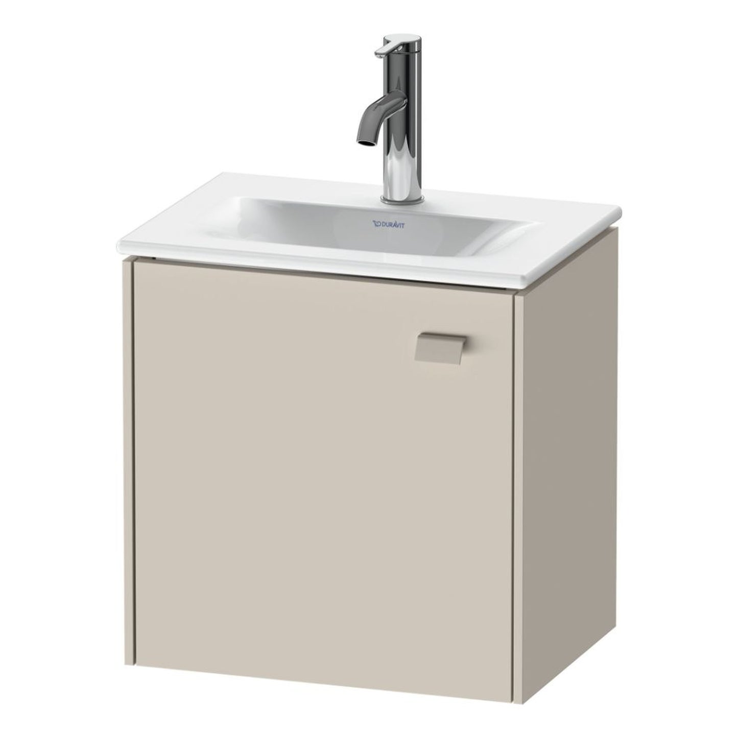 Duravit Brioso BR4208 17" x 17" x 12" Wall-Mount Vanity Unit With Left Hinge One Door Cabinet in Taupe