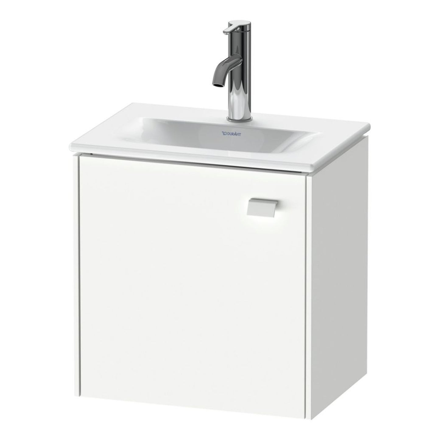 Duravit Brioso BR4208 17" x 17" x 12" Wall-Mount Vanity Unit With Left Hinge One Door Cabinet in White Matt