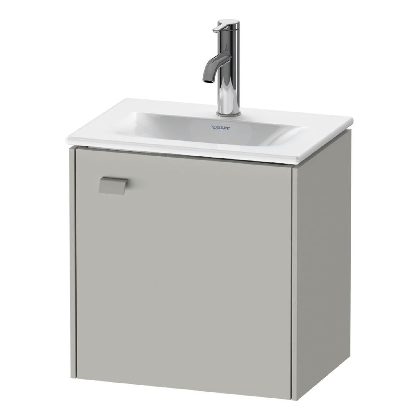 Duravit Brioso BR4208 17" x 17" x 12" Wall-Mount Vanity Unit With Right Hinge One Door Cabinet in Concrete Grey Matt