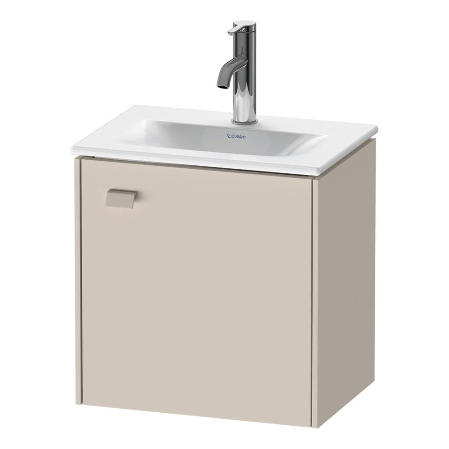 Duravit Brioso BR4208 17" x 17" x 12" Wall-Mount Vanity Unit With Right Hinge One Door Cabinet in Taupe