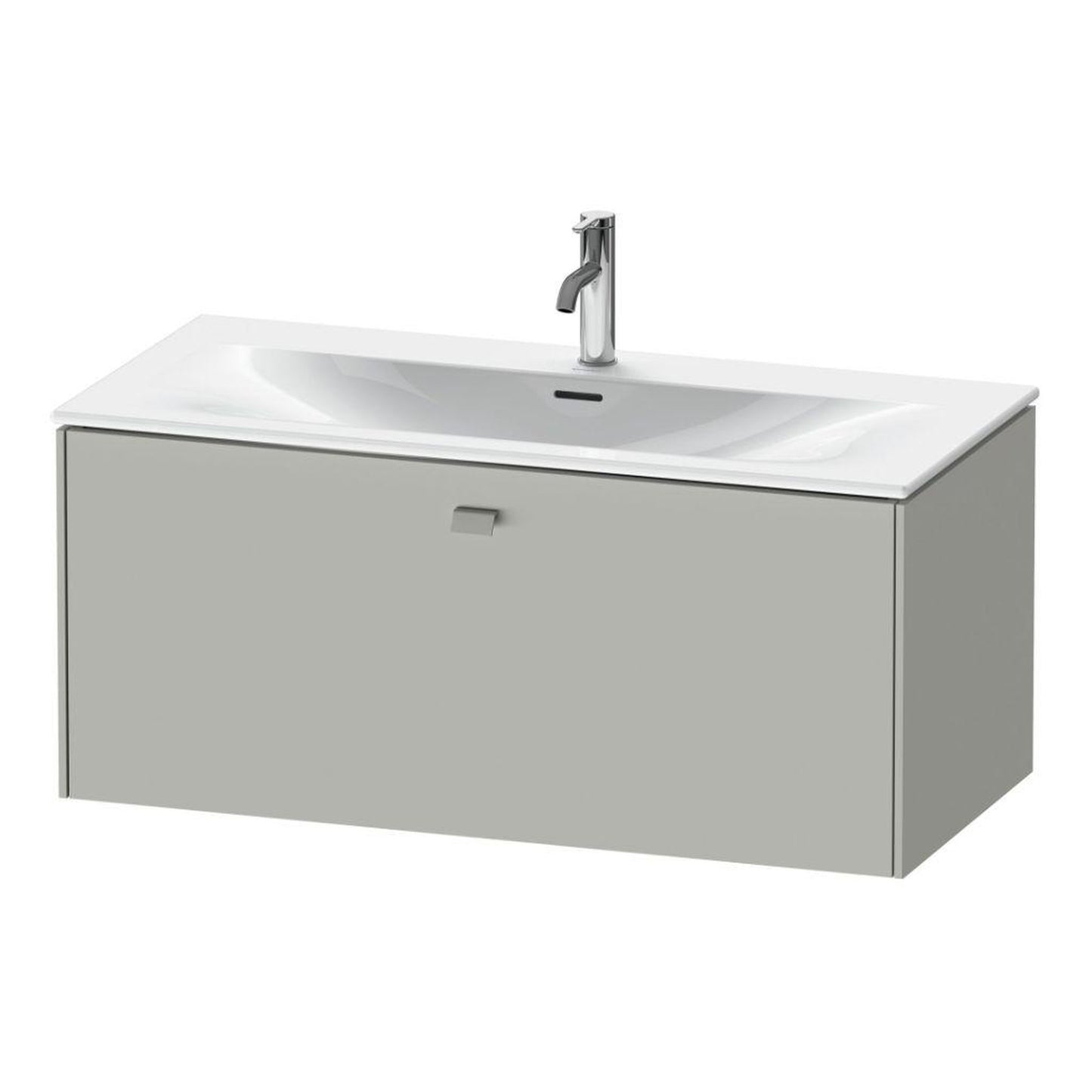 Duravit Brioso BR42130 40" x 17" x 19" One Drawer Wall-Mount Vanity Unit in Concrete Grey Matt