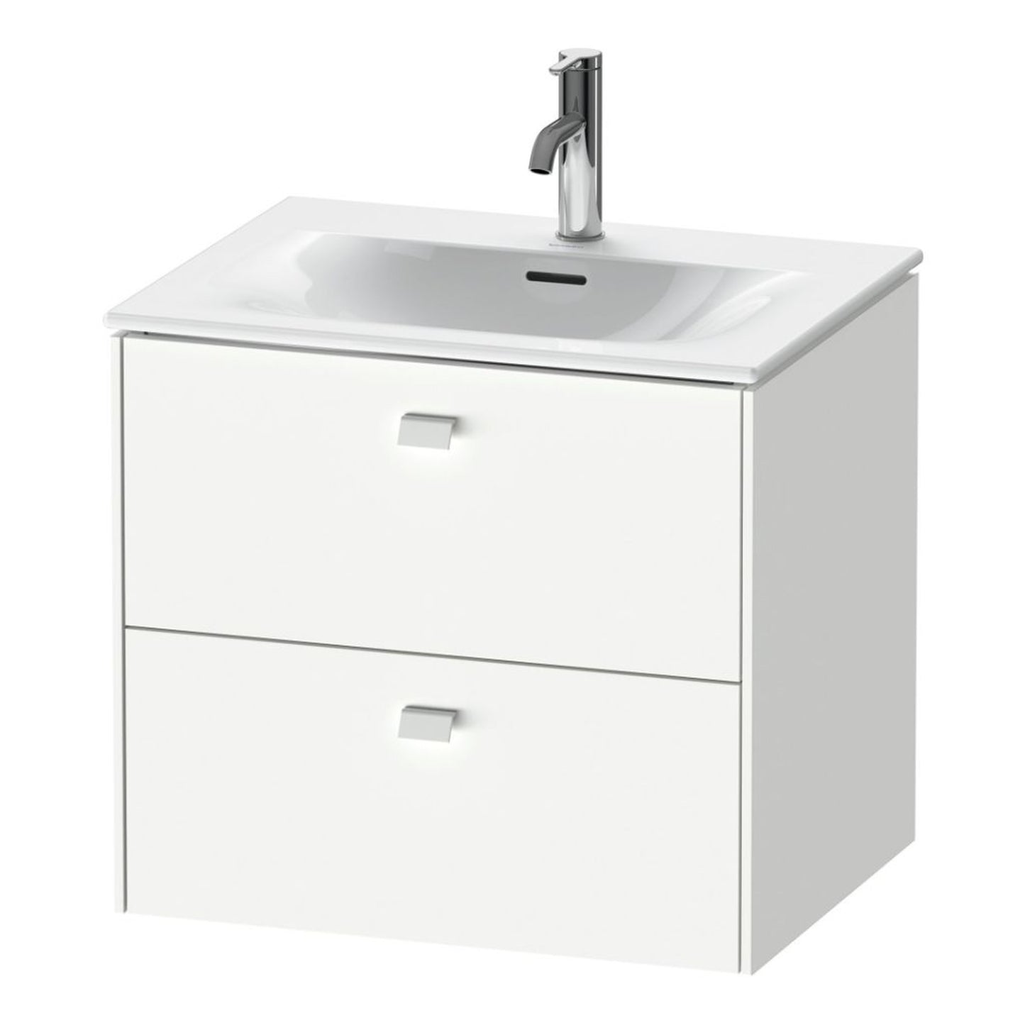 Duravit Brioso BR43100 24" x 22" x 19" Two Drawer Wall-Mount Vanity Unit in White Matt