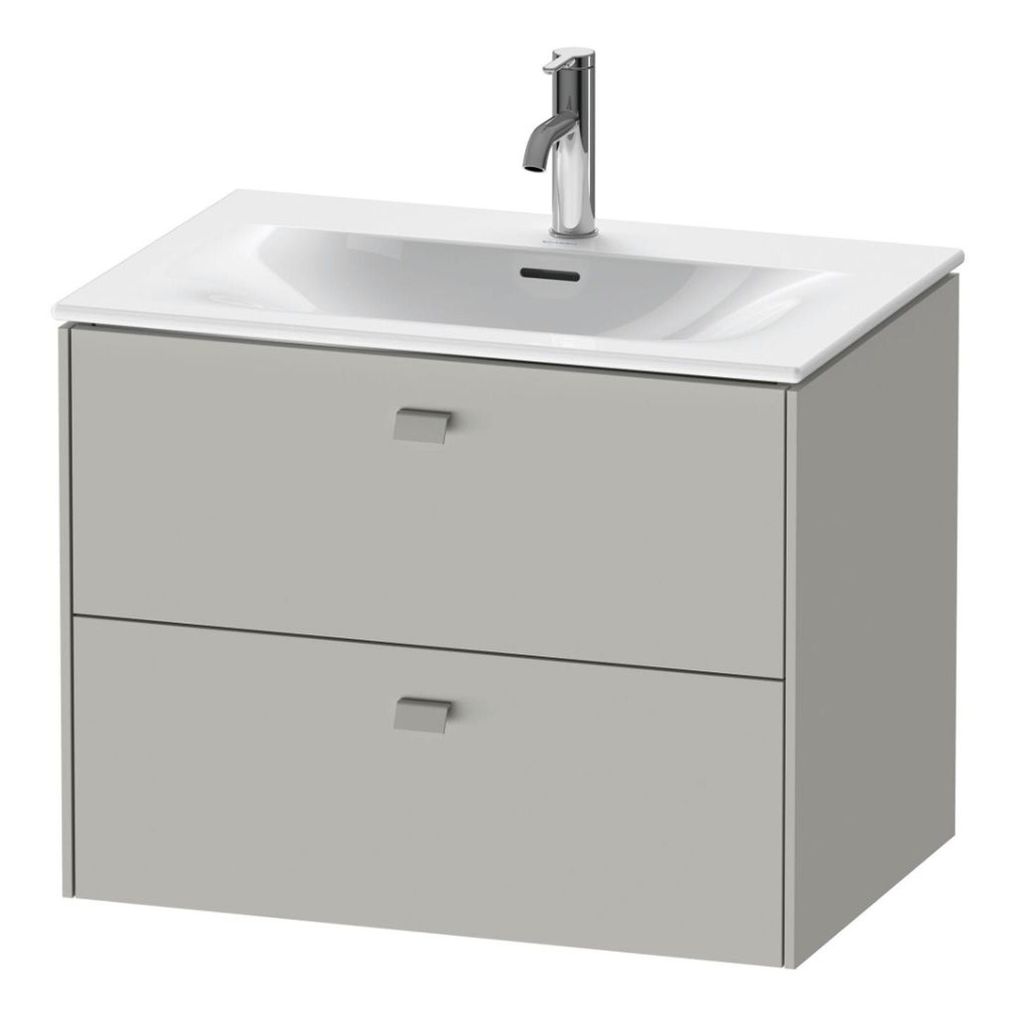 Duravit Brioso BR43110 28" x 22" x 19" Two Drawer Wall-Mount Vanity Unit in Concrete Grey Matt
