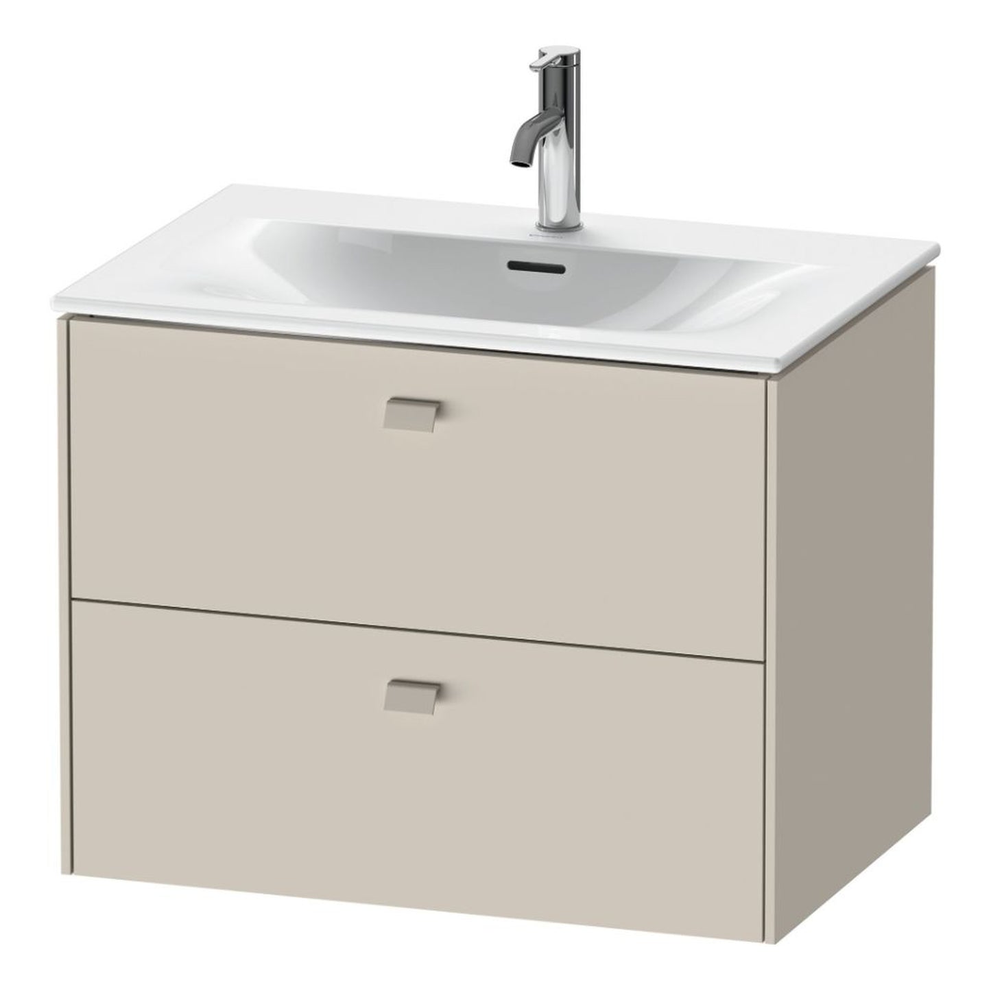 Duravit Brioso BR43110 28" x 22" x 19" Two Drawer Wall-Mount Vanity Unit in Taupe