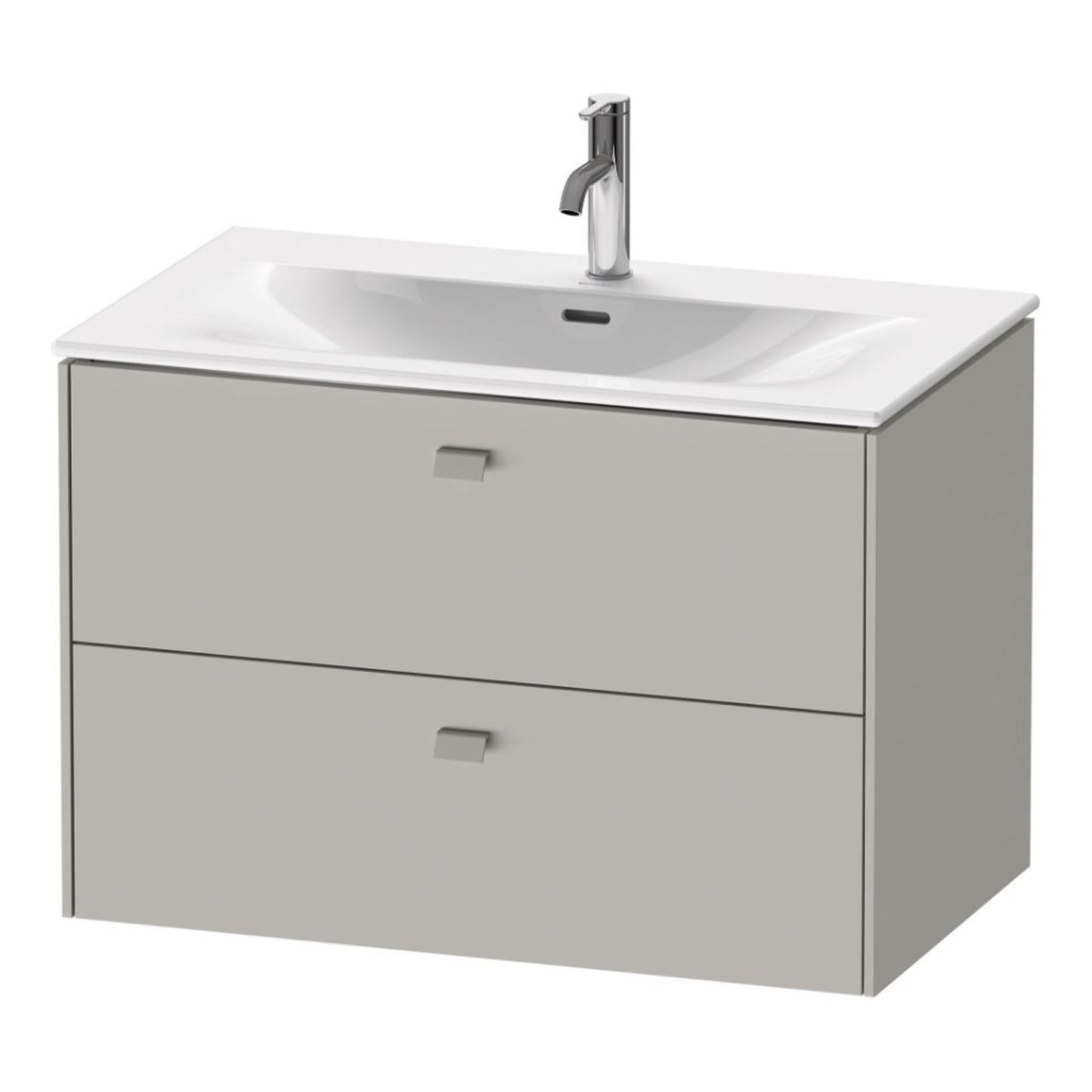 Duravit Brioso BR43120 32" x 22" x 19" Two Drawer Wall-Mount Vanity Unit in Concrete Grey Matt