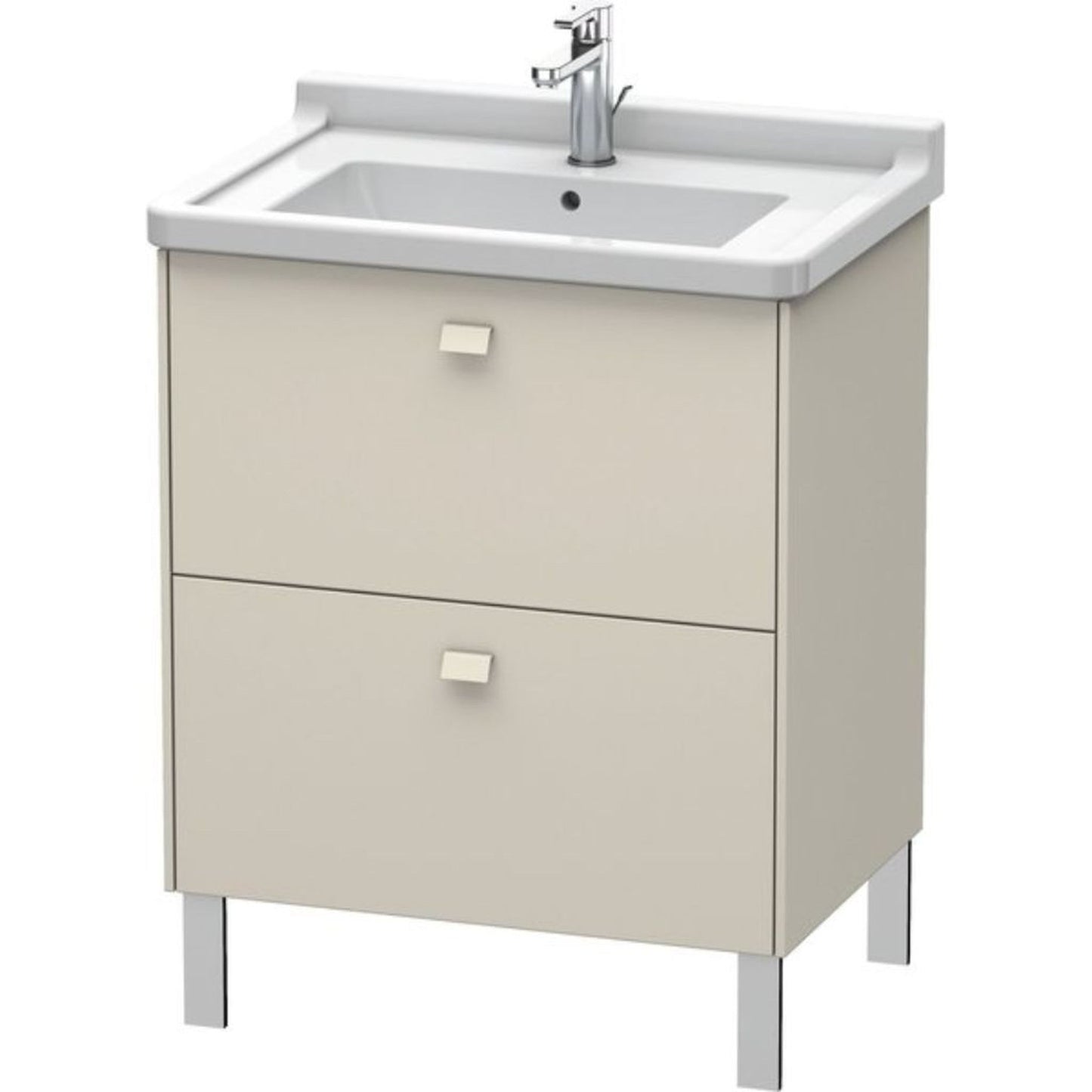 Duravit Brioso BR44210 26" x 27" x 18" Two Drawer Floor Standing Vanity Unit in Taupe