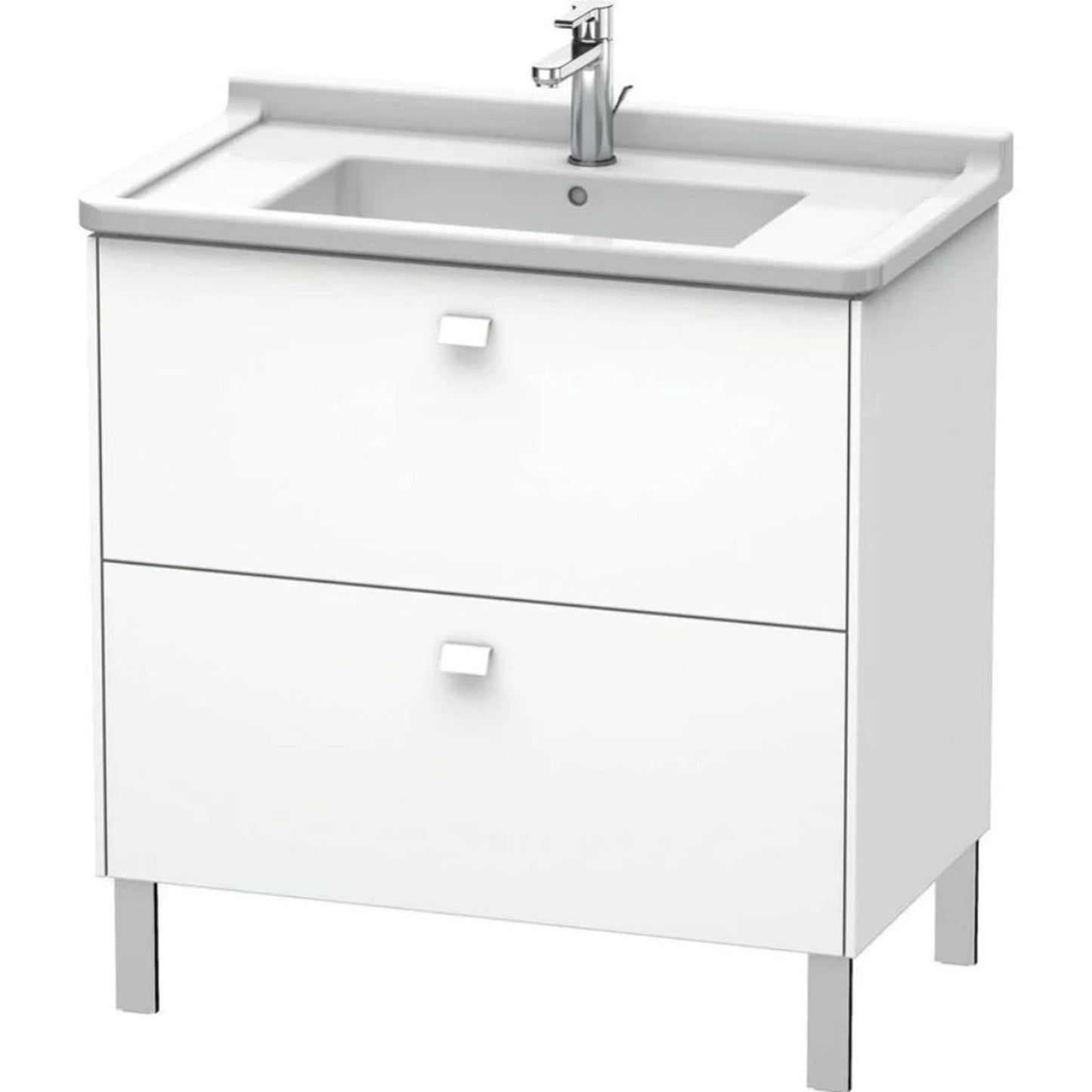 Duravit Brioso BR44220 32" x 27" x 18" Two Drawer Floor Standing Vanity Unit in White Matt