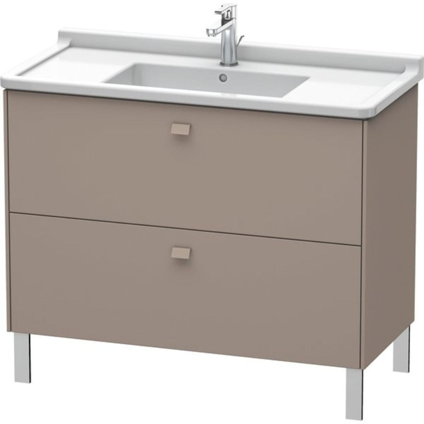 Duravit Brioso BR44230 40" x 27" x 18" Two Drawer Floor Standing Vanity Unit in Basalt Matt