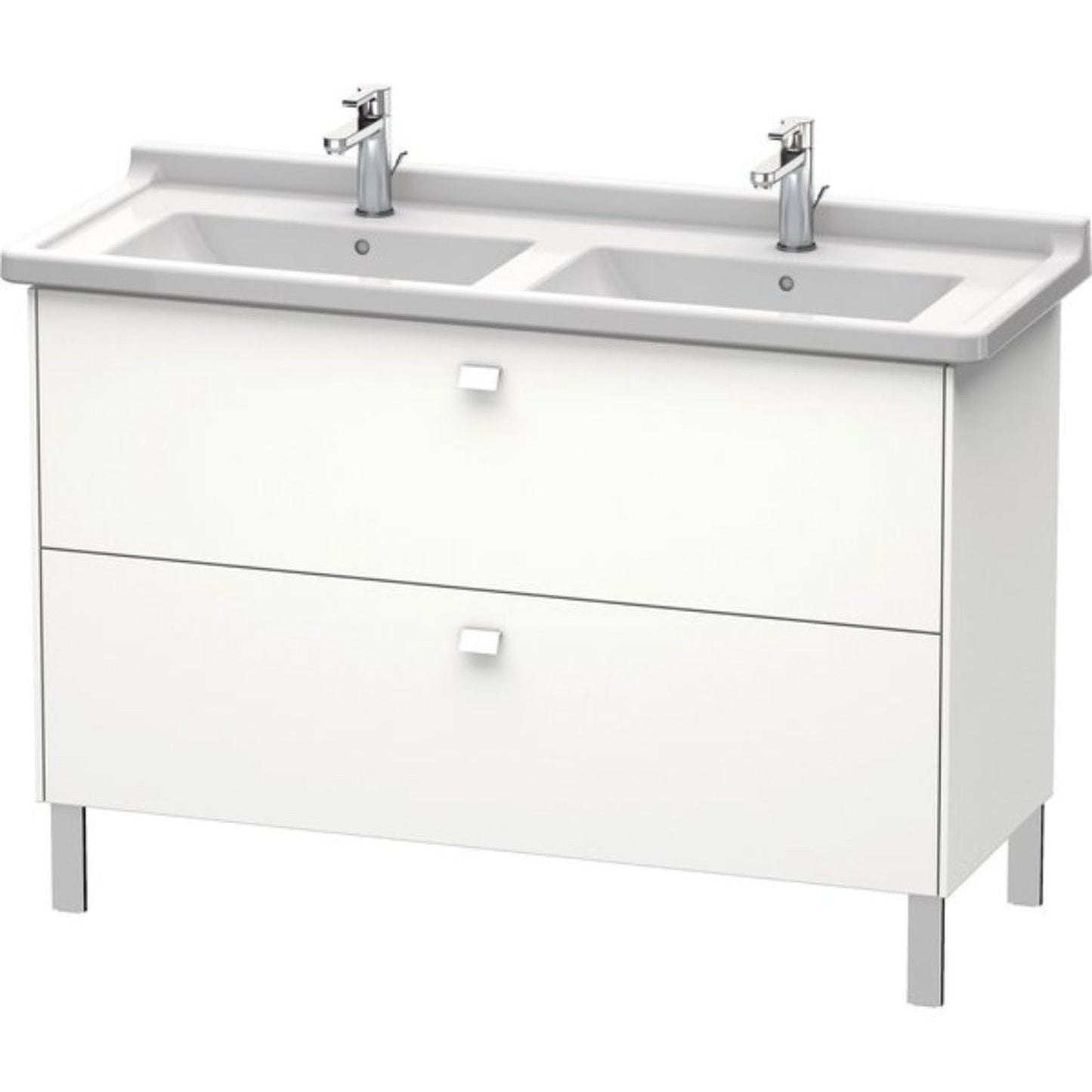 Duravit Brioso BR44240 48" x 27" x 18" Two Drawer Floor Standing Vanity Unit in White Matt