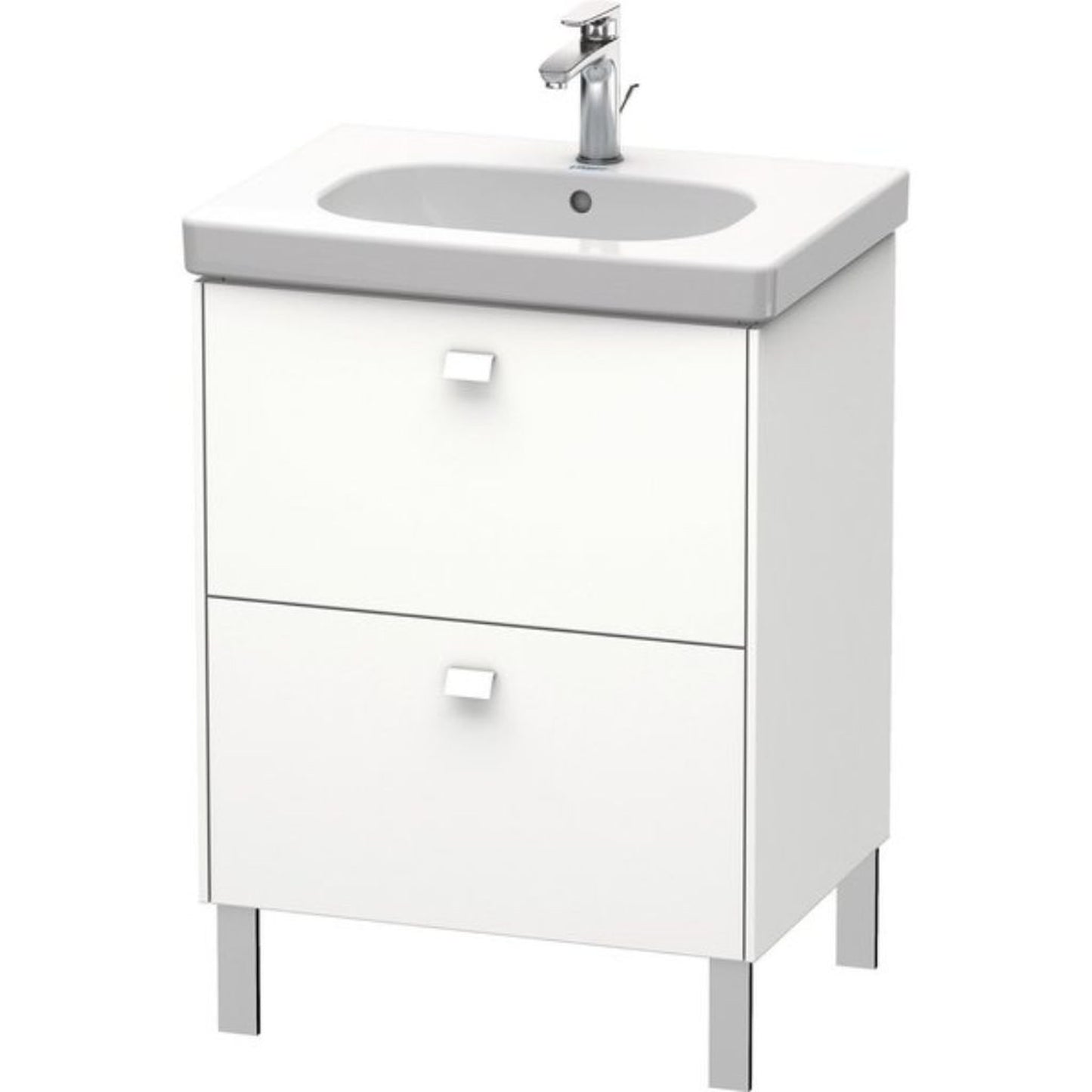Duravit Brioso BR44250 24" x 27" x 18" Two Drawer Floor Standing Vanity Unit in White Matt