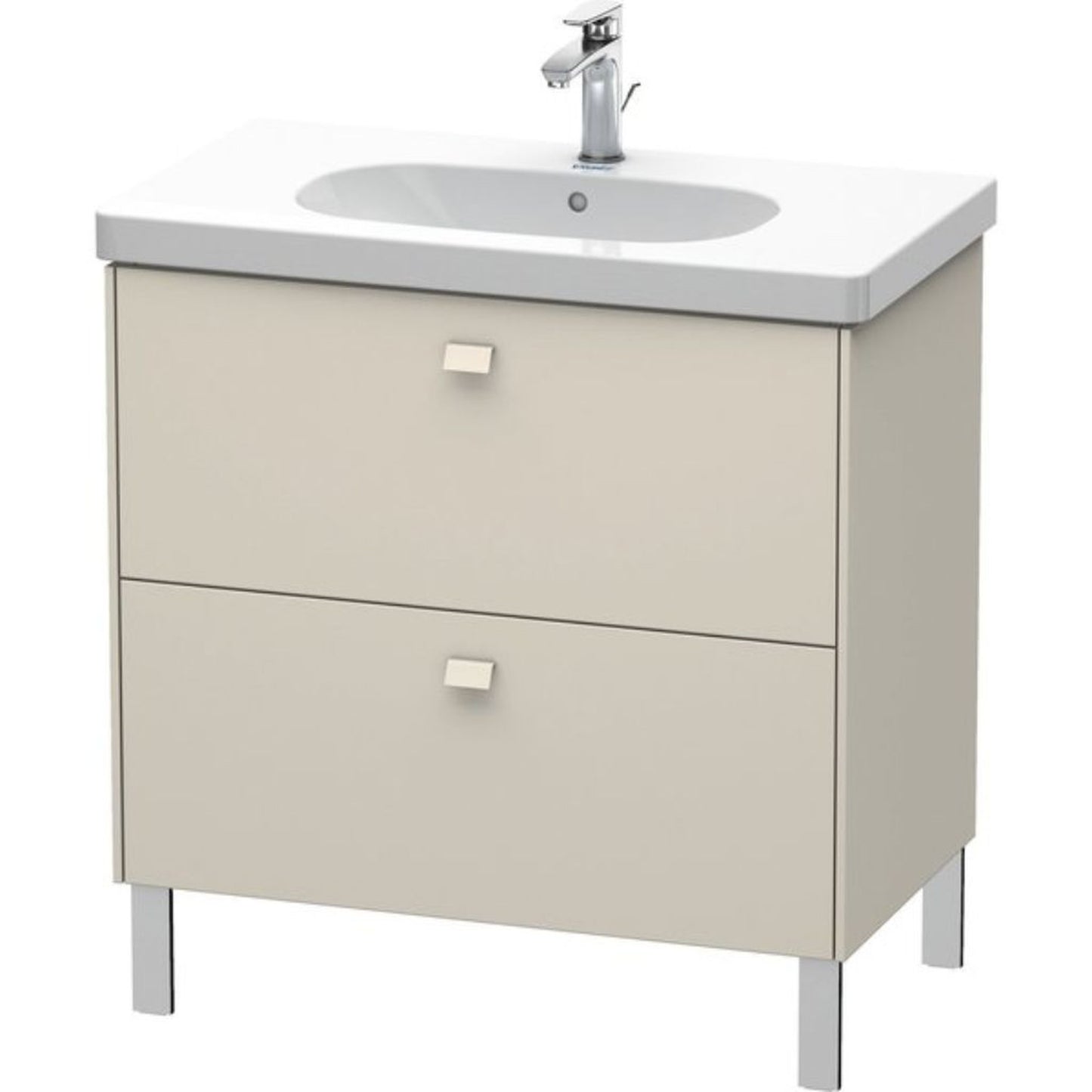 Duravit Brioso BR44260 32" x 27" x 18" Two Drawer Floor Standing Vanity Unit in Taupe