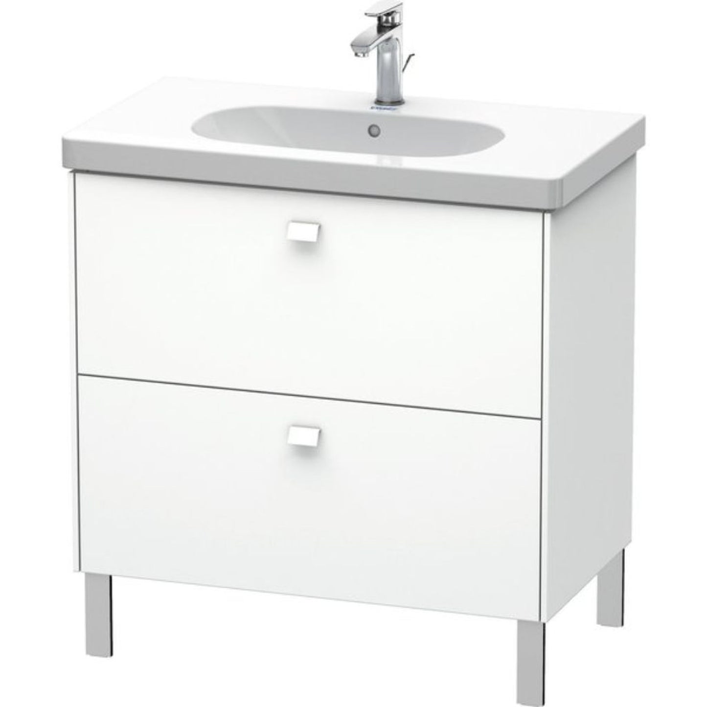 Duravit Brioso BR44260 32" x 27" x 18" Two Drawer Floor Standing Vanity Unit in White Matt